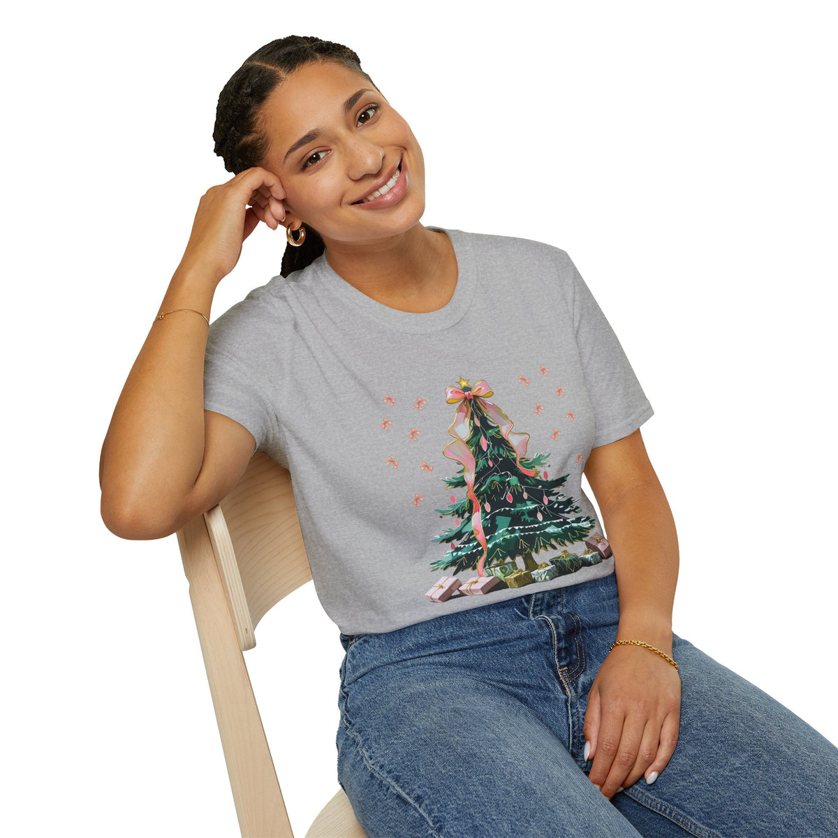 Christmas Tree Unisex Softstyle T-Shirt | Holiday Outfit, Festive Apparel