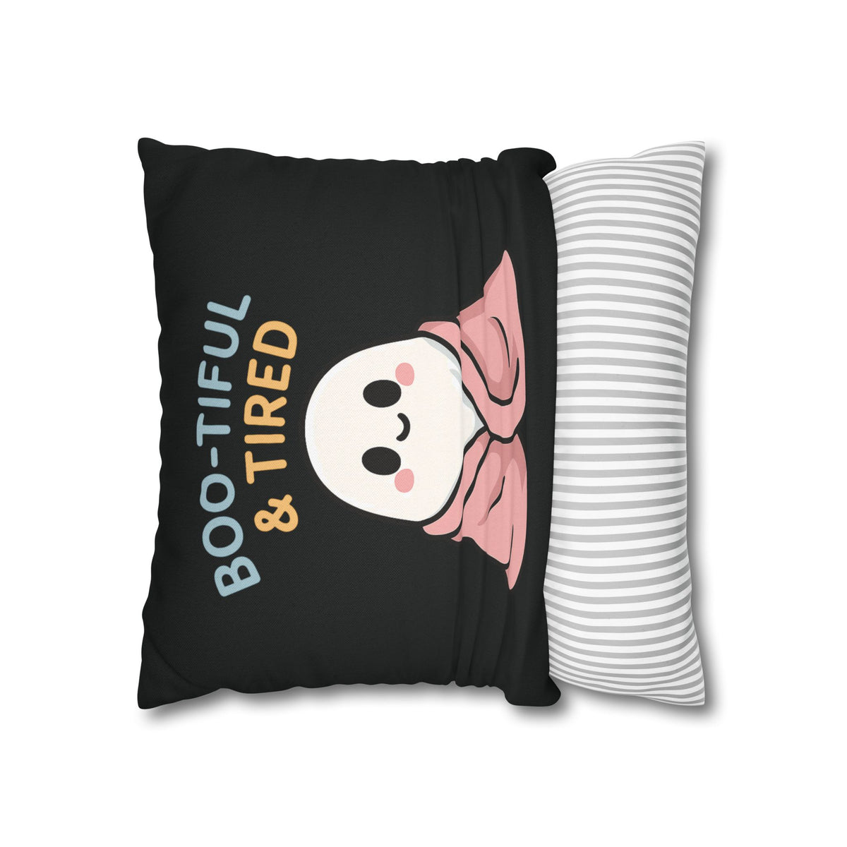 Boo-tiful & Tired Ghost Pillowcase, Halloween Home Decor
