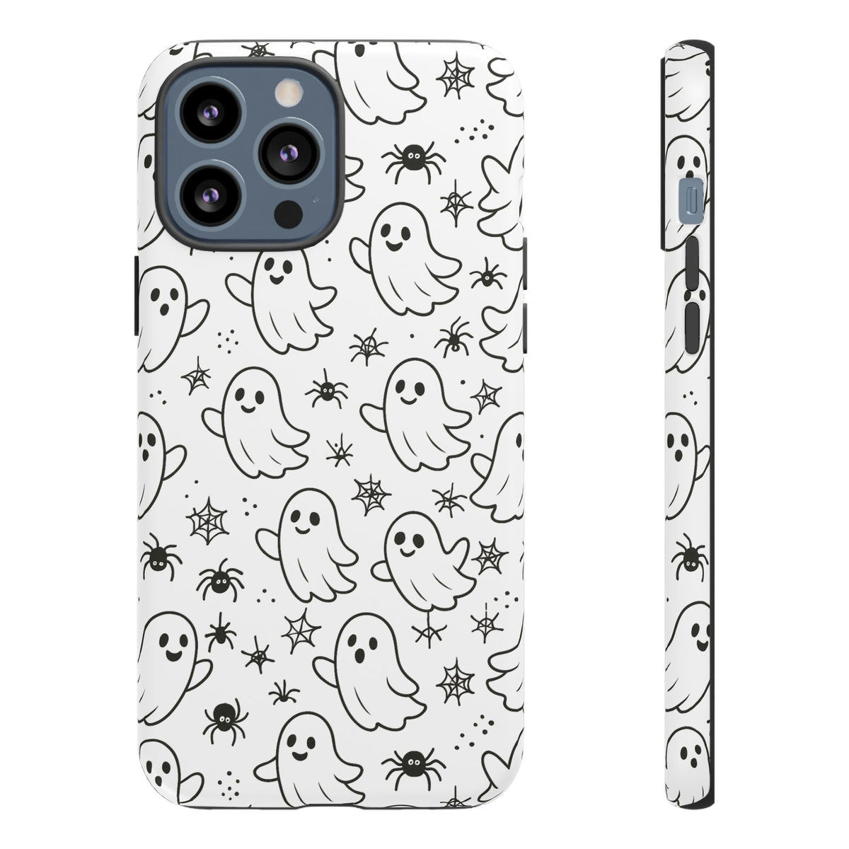 Ghostly Phone Case, Cute Halloween Phone Cover, Tough Phone Case, Spooky Phone Accessory, Ghost Pattern Design