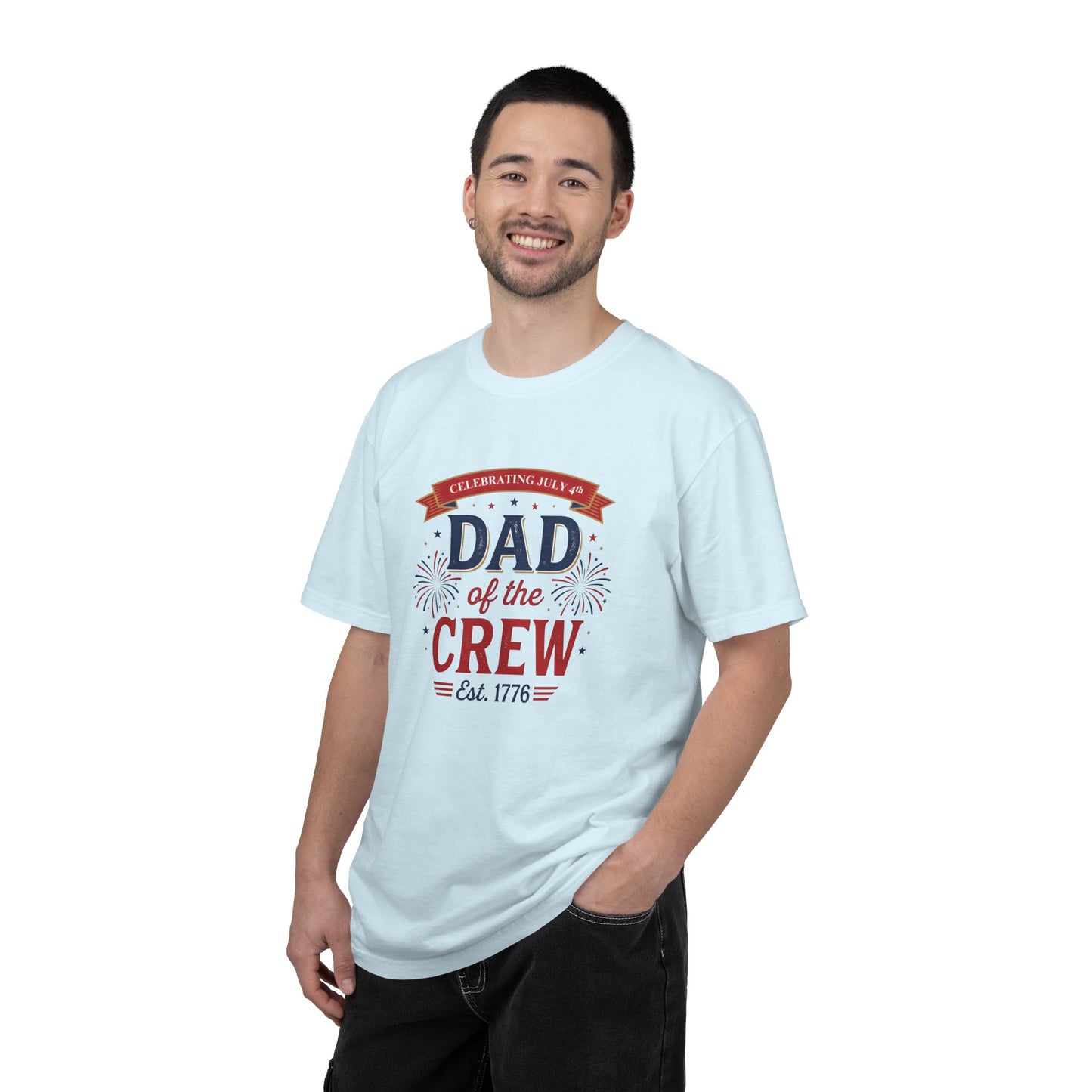 Dad of the Crew T-Shirt — Patriotic 4th of July Tee, Independence Day Shirt