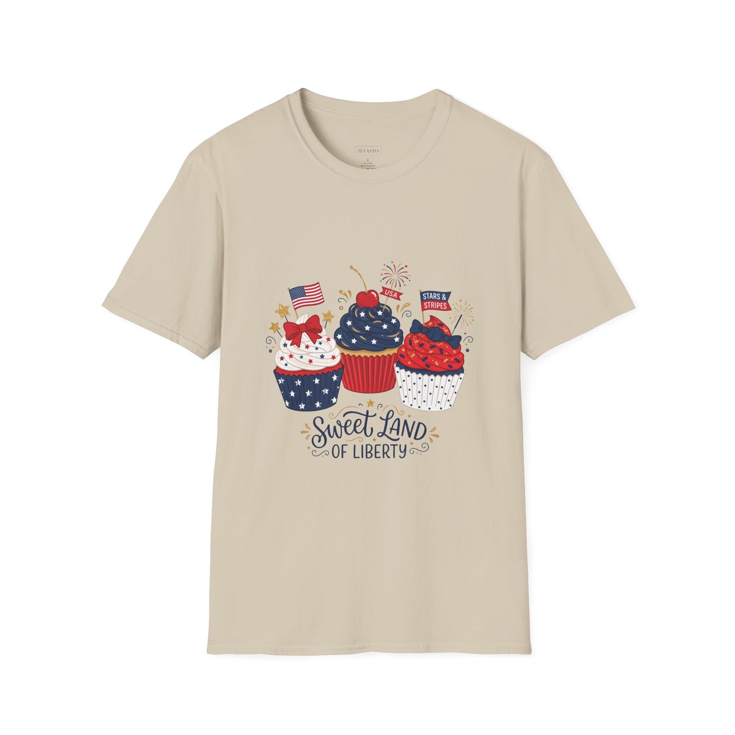 Patriotic Cupcakes T-Shirt — "Sweet Land of Liberty" 4th of July Tee
