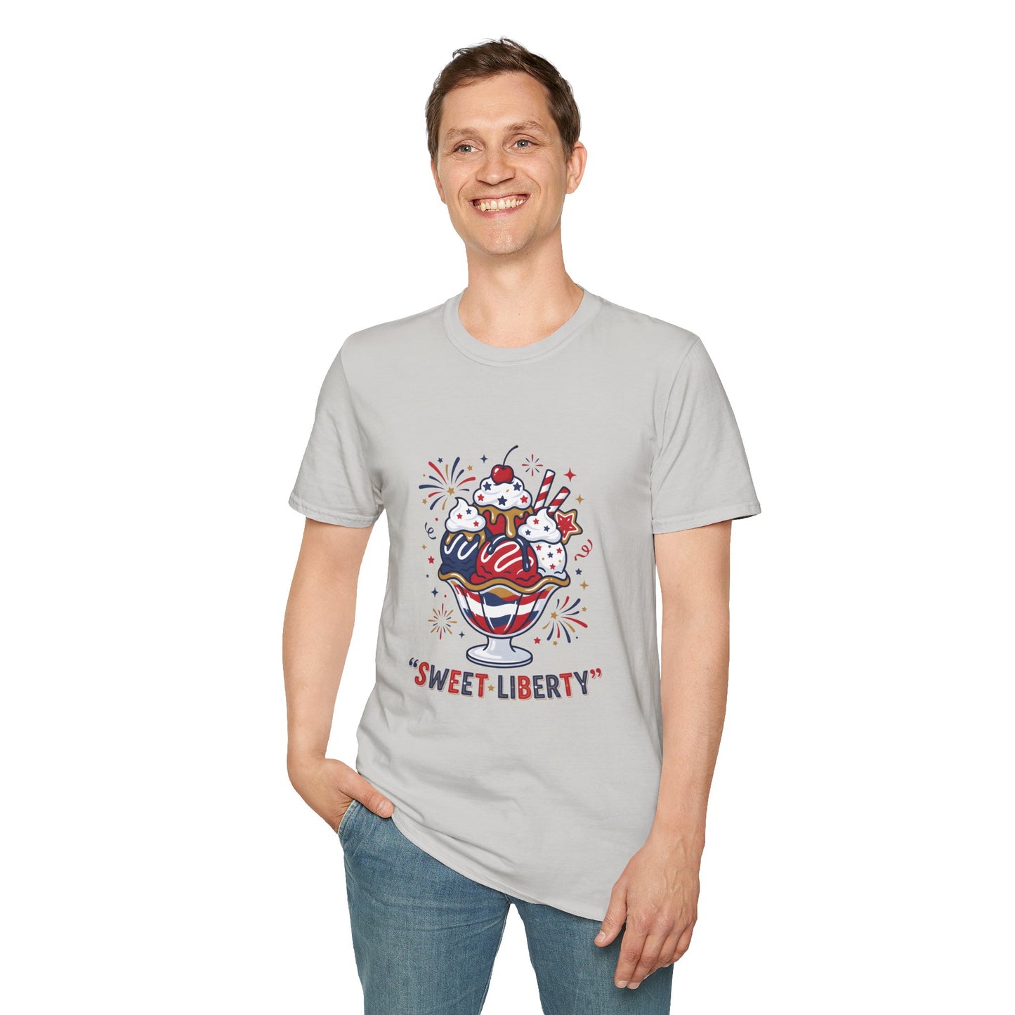 Sweet Liberty Ice Cream T-Shirt — Patriotic 4th of July Sundae Tee