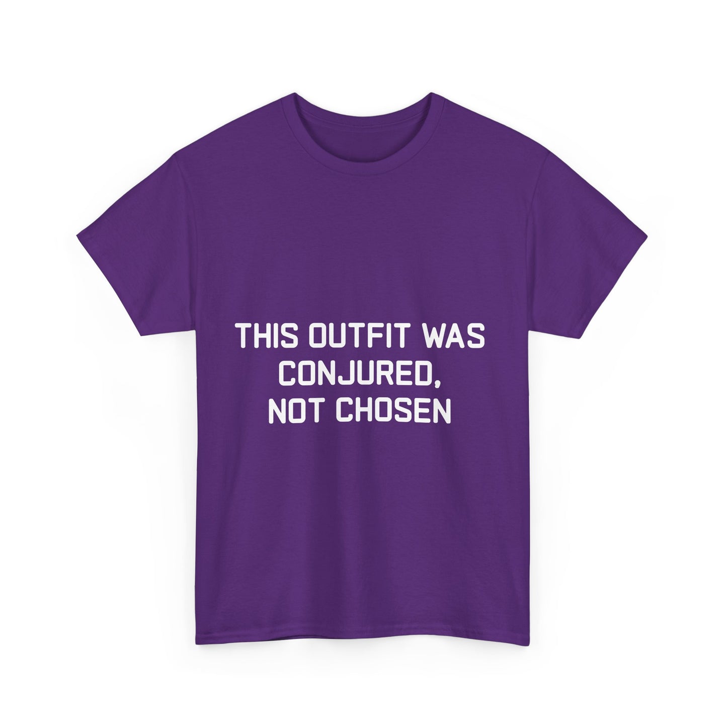 Unisex Heavy Cotton Tee - 'This Outfit Was Conjured, Not Chosen' - Funny Halloween T-shirt