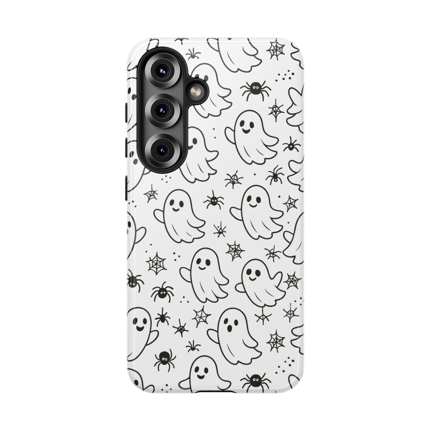 Ghostly Phone Case, Cute Halloween Phone Cover, Tough Phone Case, Spooky Phone Accessory, Ghost Pattern Design