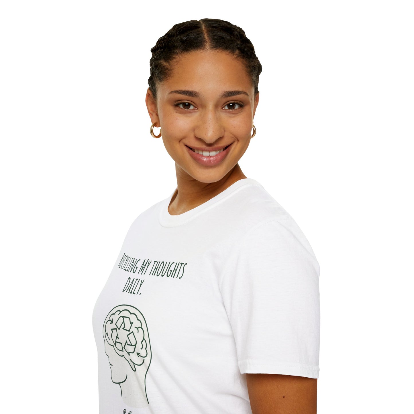 Recycling My Thoughts Daily T-Shirt — Mental Health Awareness, Earth Day Graphic Tee