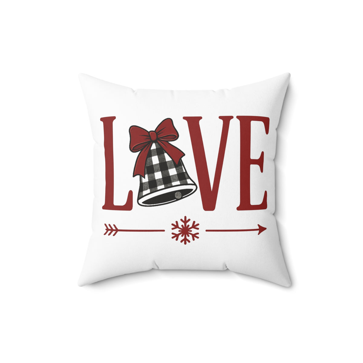 'Love' Holiday Throw Pillow - Christmas Decor Gift