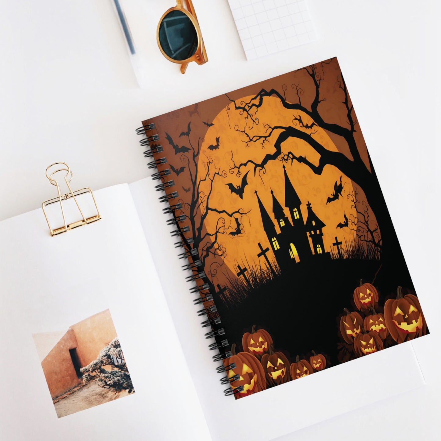 Halloween-Themed Spiral Notebook | Spooky Journal for Notes