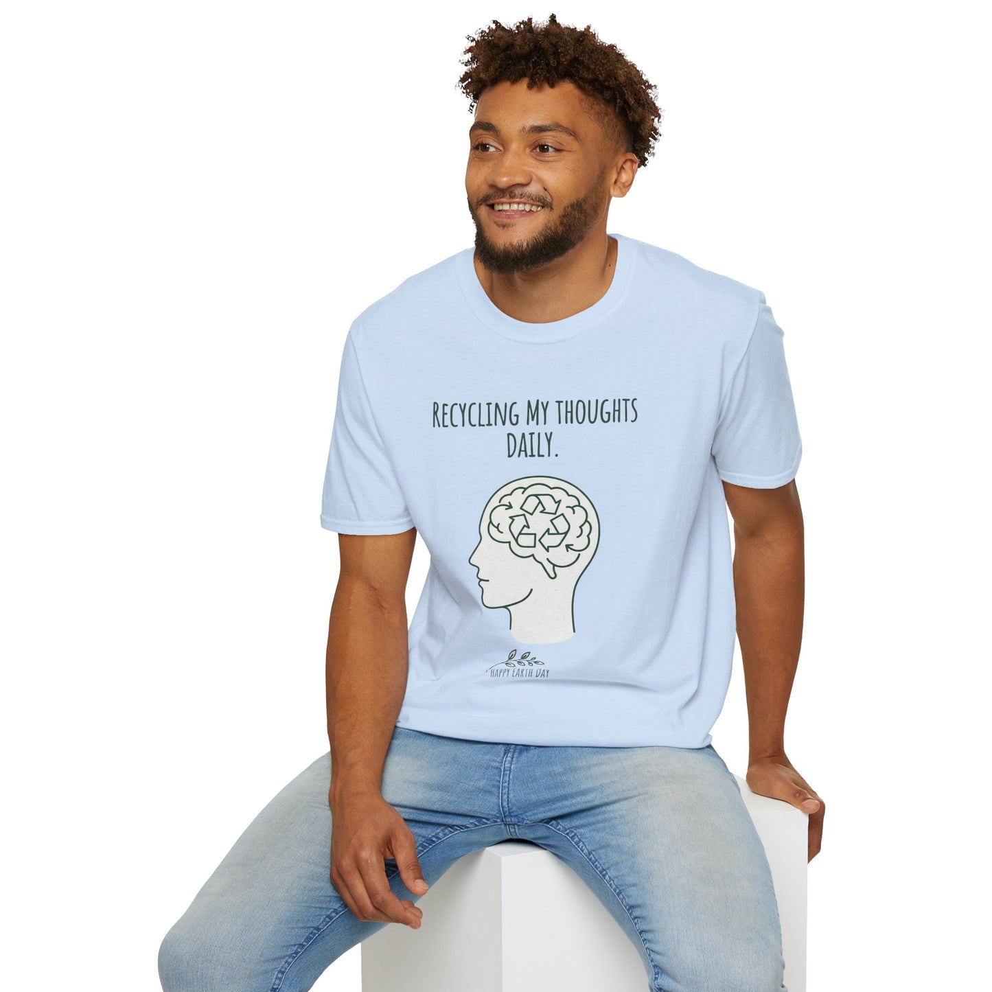Recycling My Thoughts Daily T-Shirt — Mental Health Awareness, Earth Day Graphic Tee