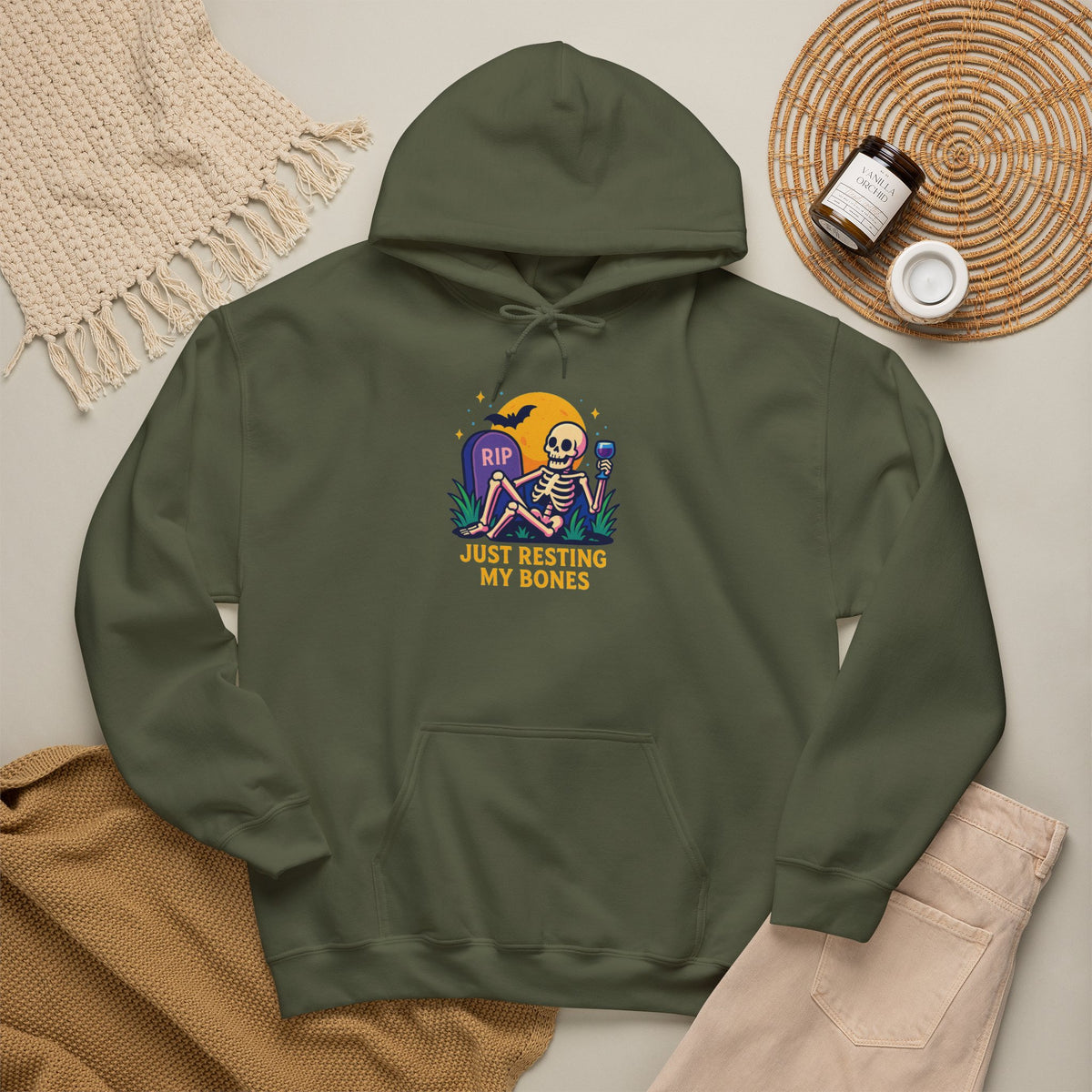Halloween Skeleton Hoodie, Cozy Unisex Sweatshirt