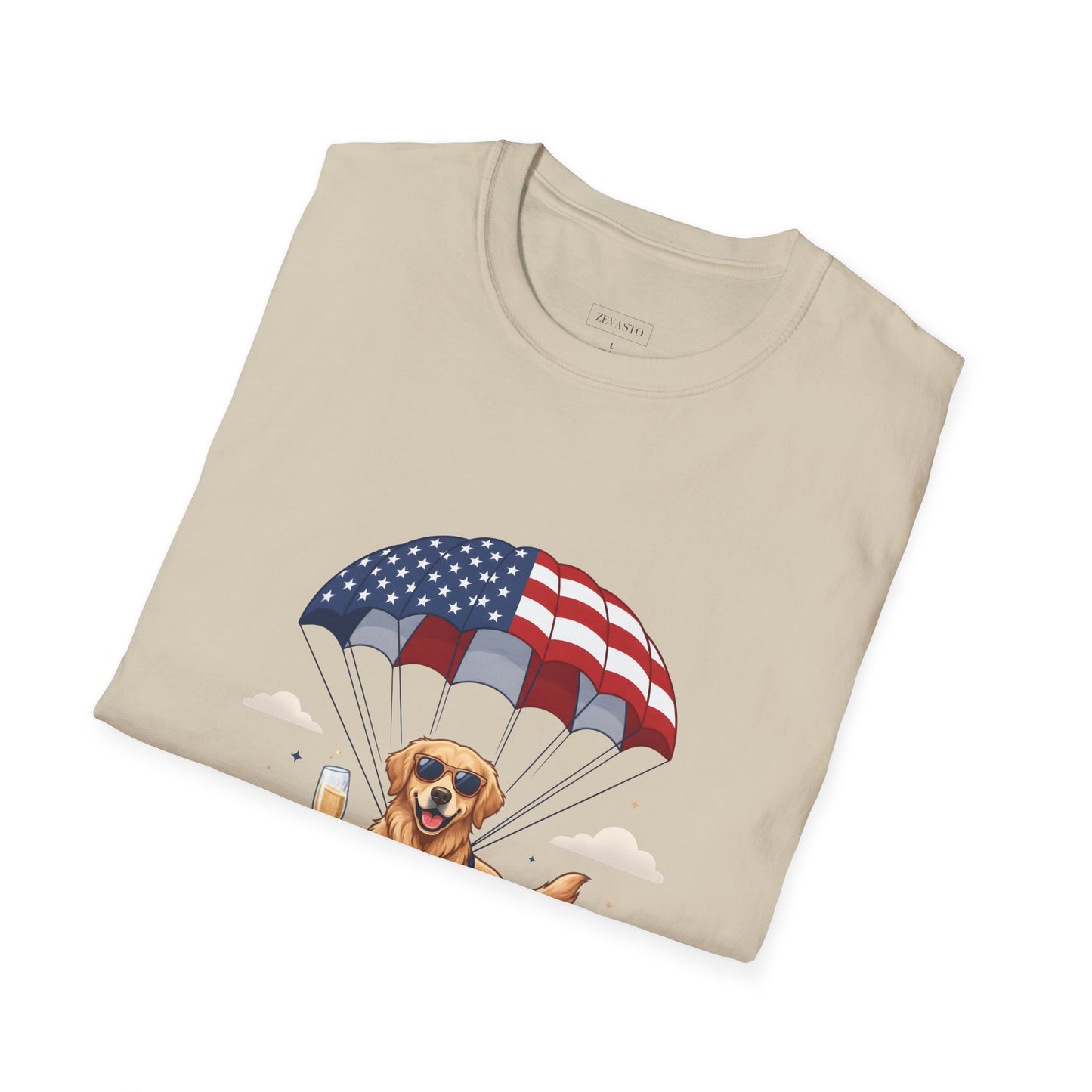 Patriotic Golden Retriever T-Shirt — "Celebrating 250 Years"