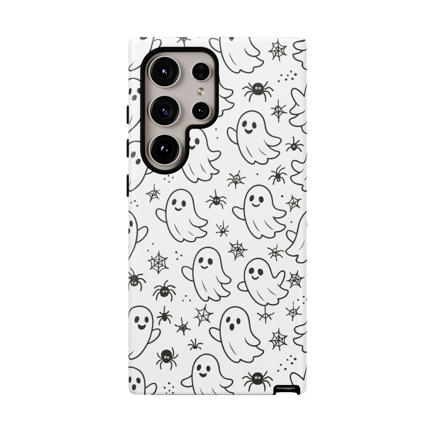 Ghostly Phone Case, Cute Halloween Phone Cover, Tough Phone Case, Spooky Phone Accessory, Ghost Pattern Design
