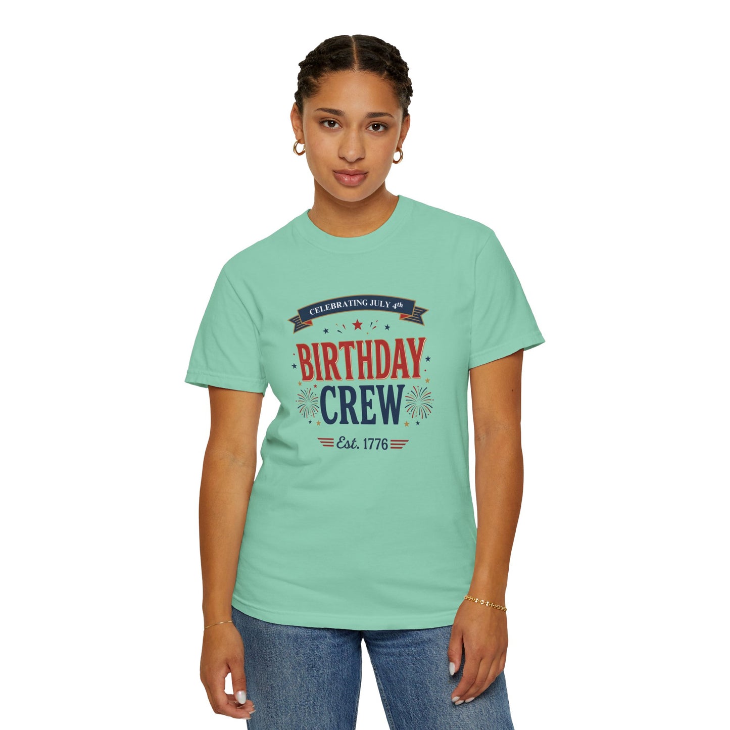 Birthday Crew T-Shirt — Patriotic Celebration Tee, 4th of July Shirt, Independence Day Gift