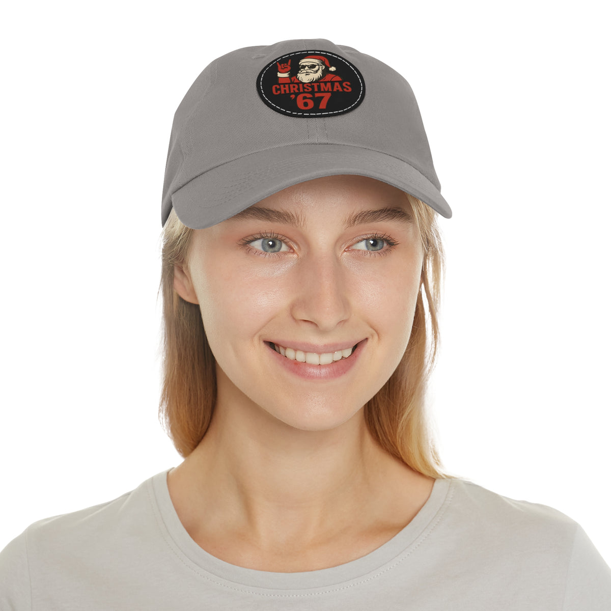 Christmas '67 Hat — Retro Santa Leather Patch Cap