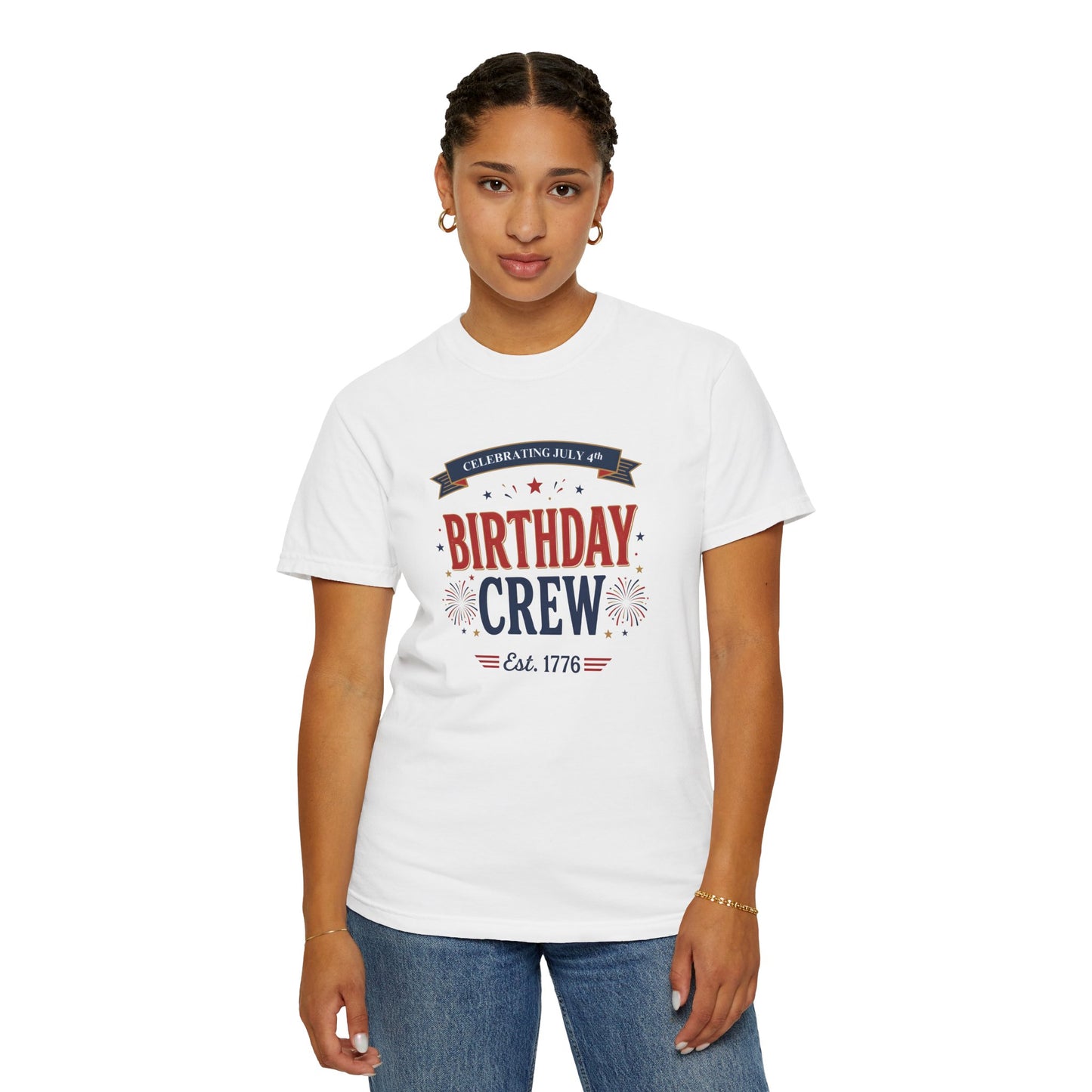 Birthday Crew T-Shirt — Patriotic Celebration Tee, 4th of July Shirt, Independence Day Gift