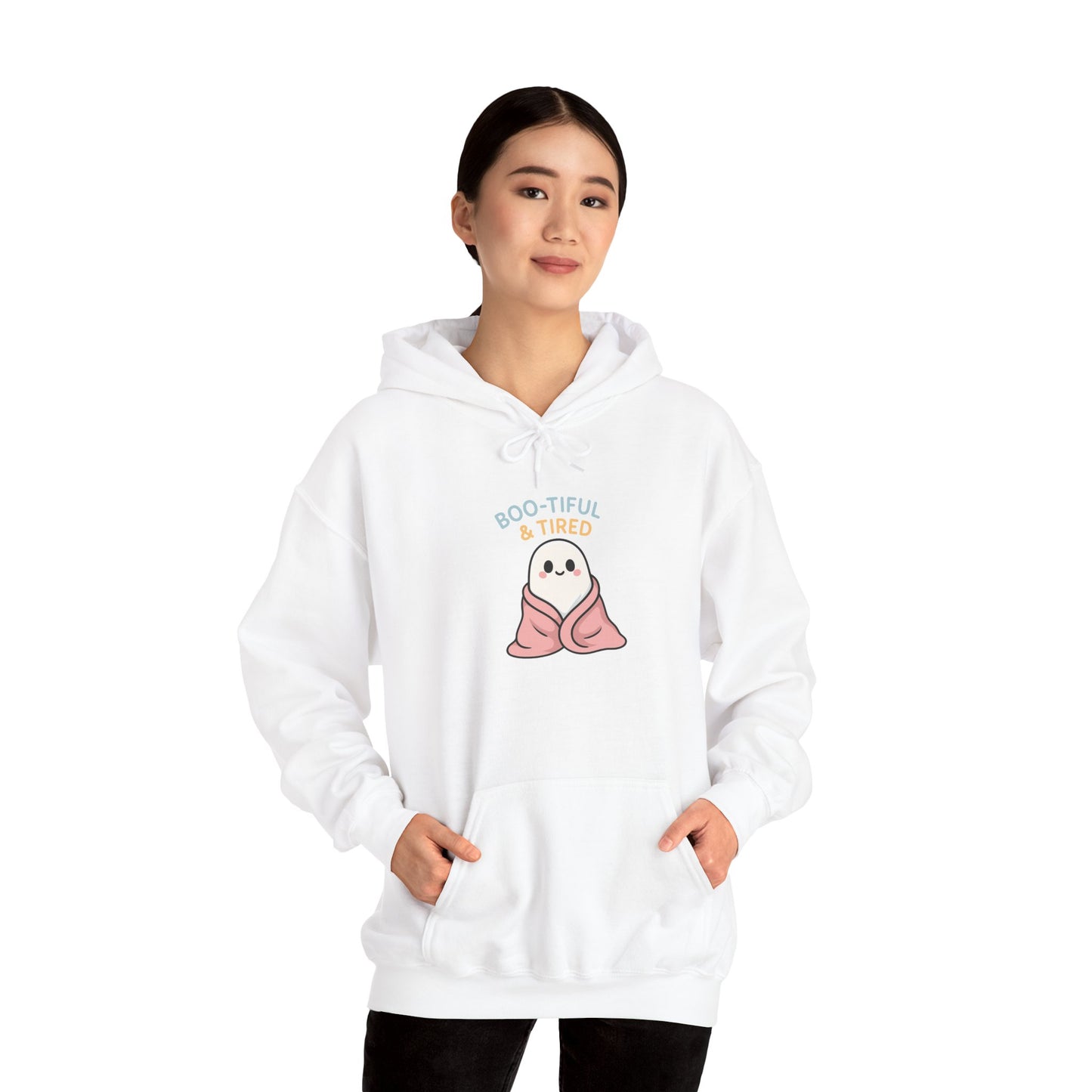 Boo-tiful Ghost Halloween Hoodie, Cute-Cozy Fall Vibes
