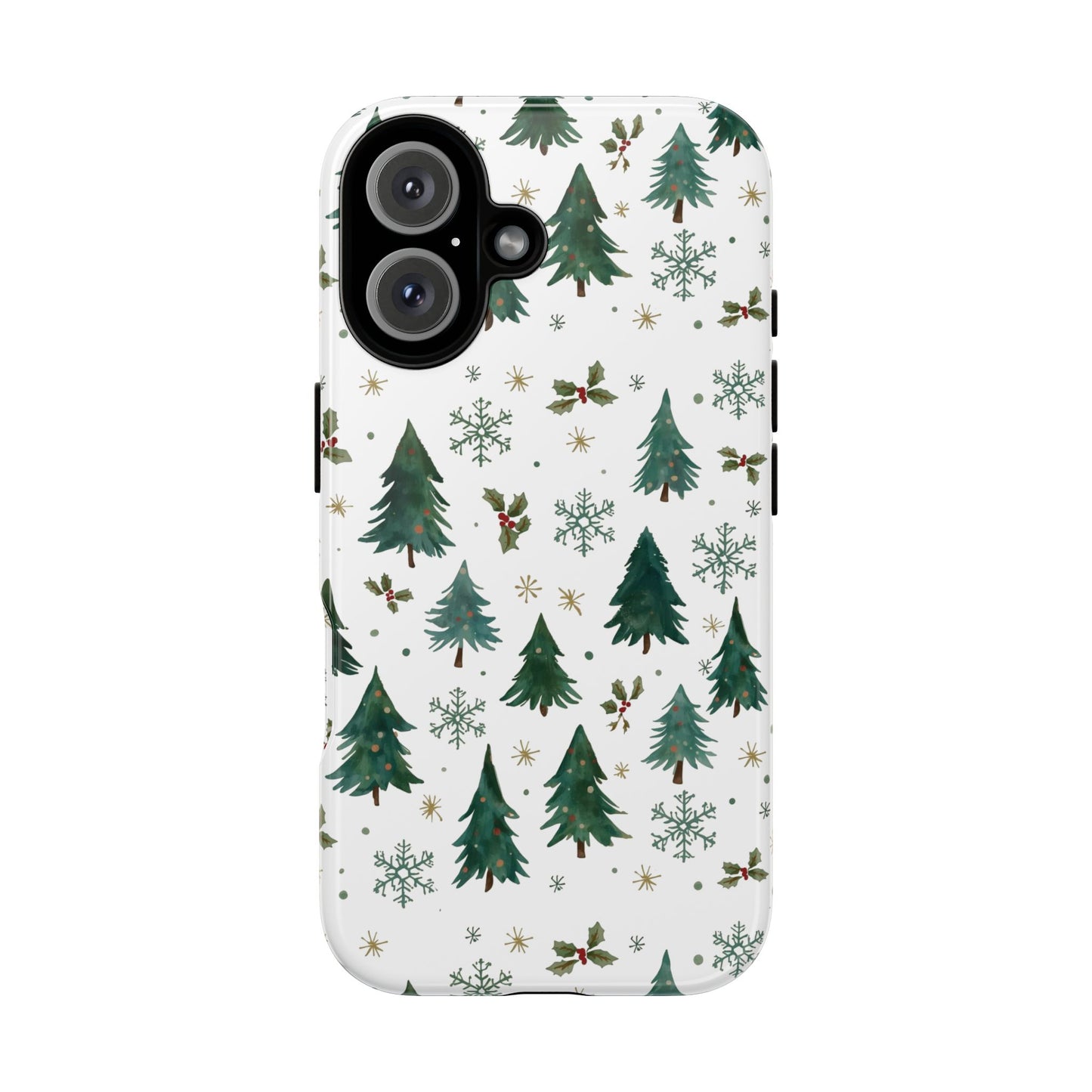 Winter Forest Phone Case, Christmas-Themed Dual Layer Phone Case for Iphone 17, 16, 15 & Samsung