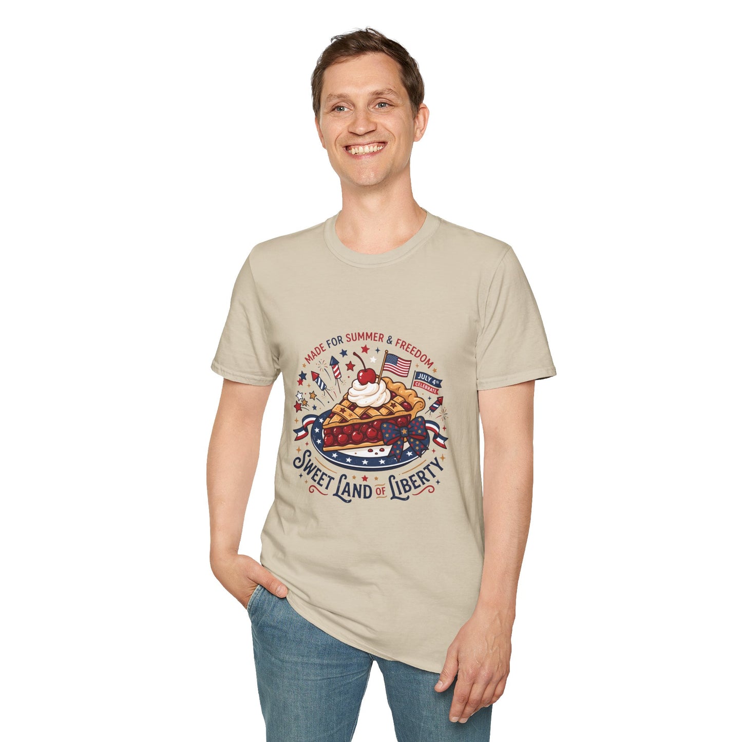 Sweet Land of Liberty Pie T-Shirt — Patriotic 4th of July Dessert Graphic Tee