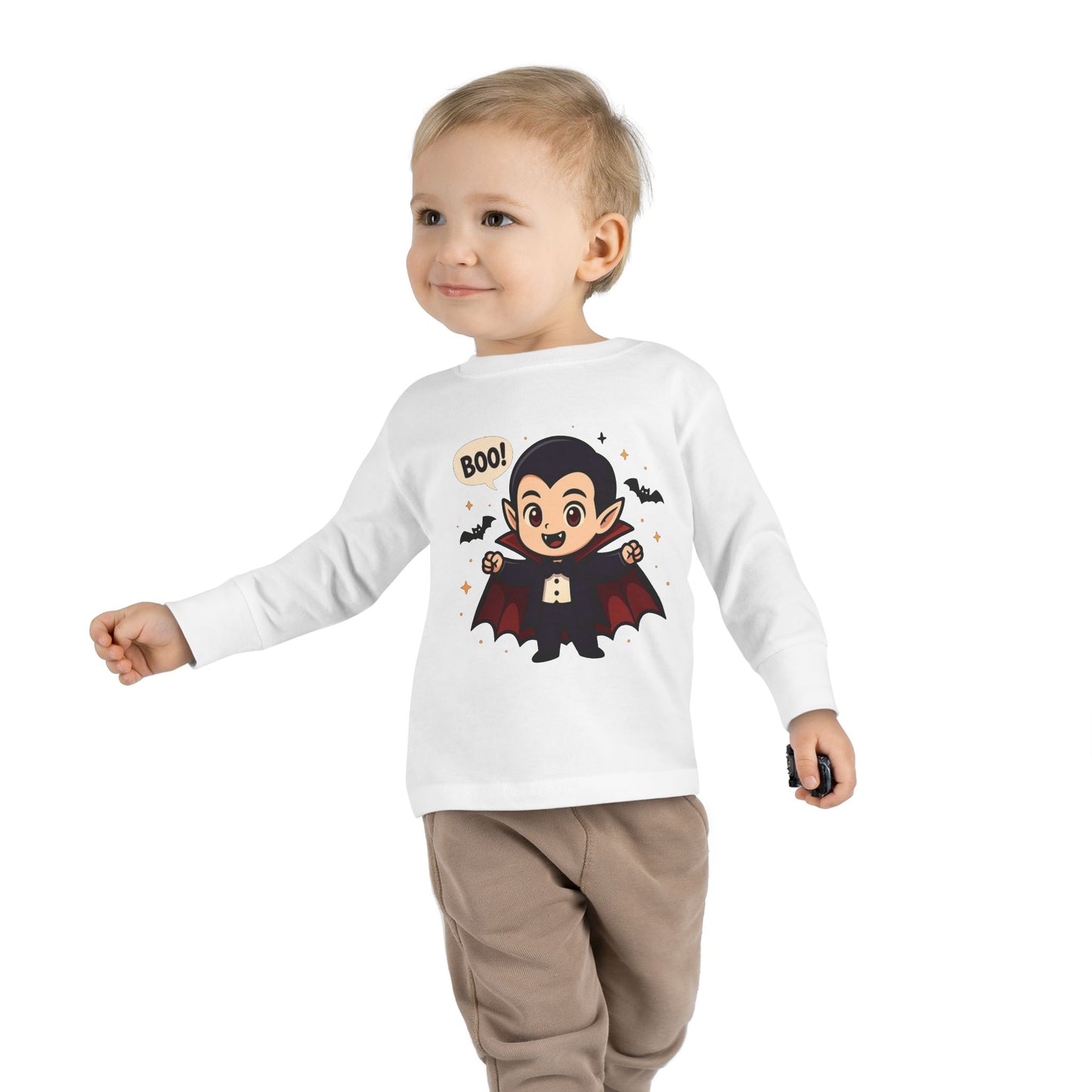Toddler Halloween Vampire Tee, Cute Boo Halloween Shirt, Kids Long Sleeve Top, Halloween Costume, Toddler Apparel