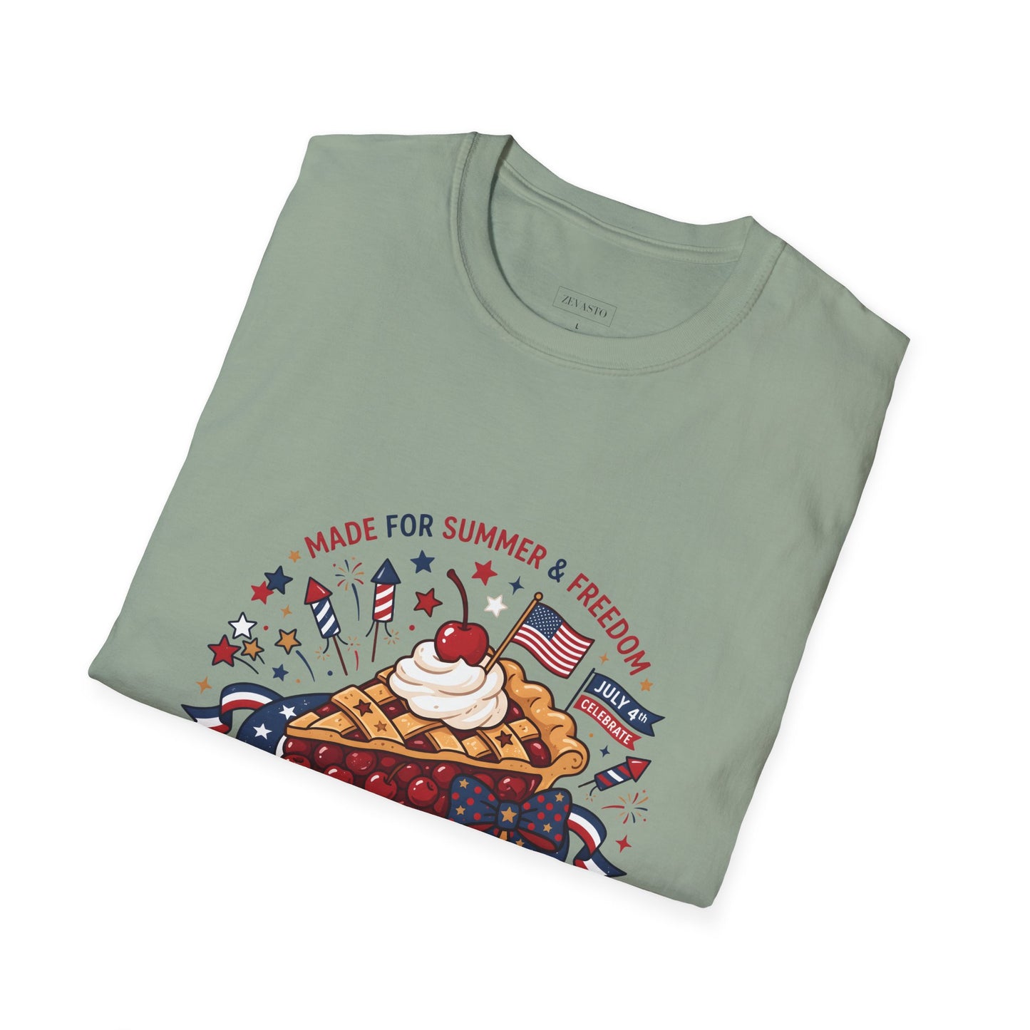 Sweet Land of Liberty Pie T-Shirt — Patriotic 4th of July Dessert Graphic Tee