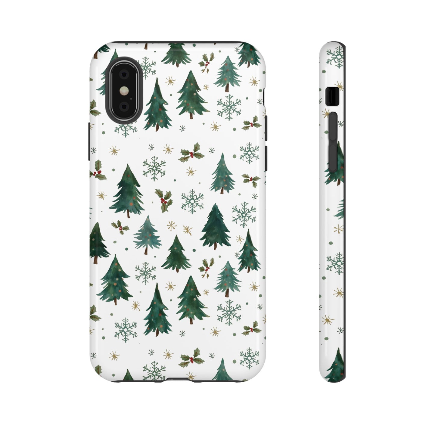 Winter Forest Phone Case, Christmas-Themed Dual Layer Phone Case for Iphone 17, 16, 15 & Samsung