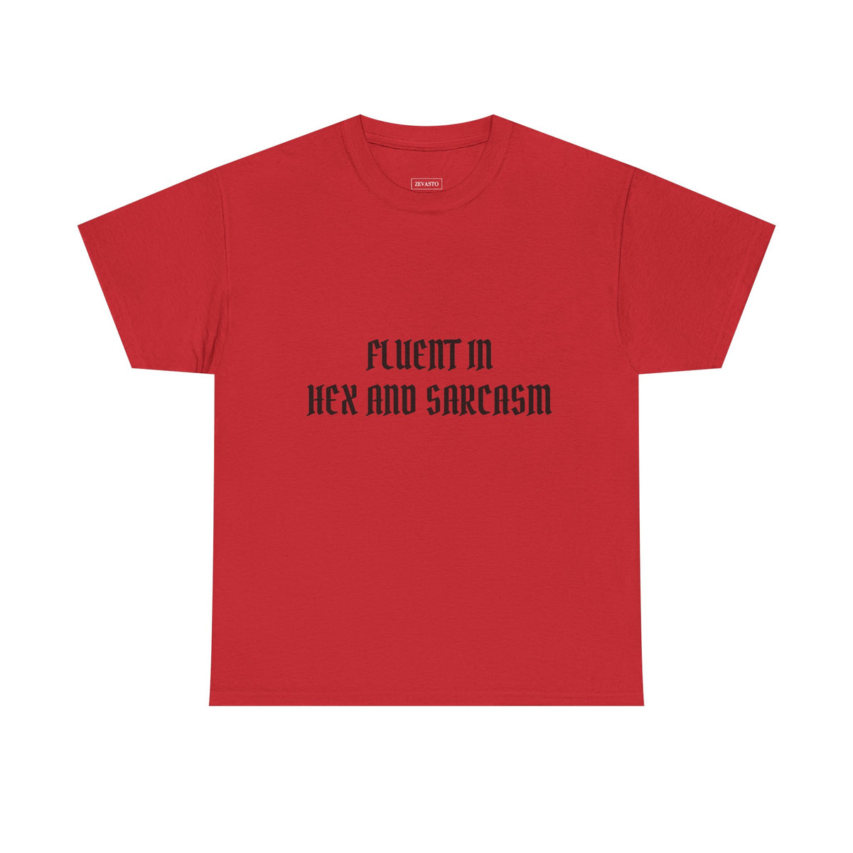 Fluent in Hex and Sarcasm Unisex Heavy Cotton Tee, Perfect for Geeky Humor Lovers, Halloween Apparel