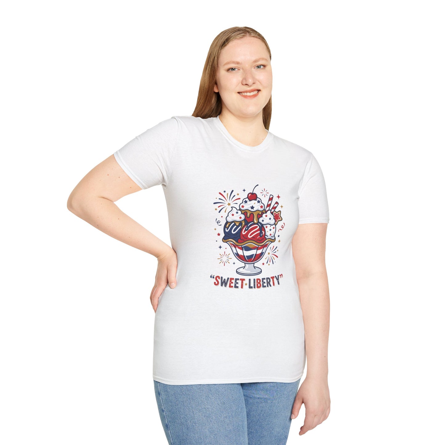 Sweet Liberty Ice Cream T-Shirt — Patriotic 4th of July Sundae Tee
