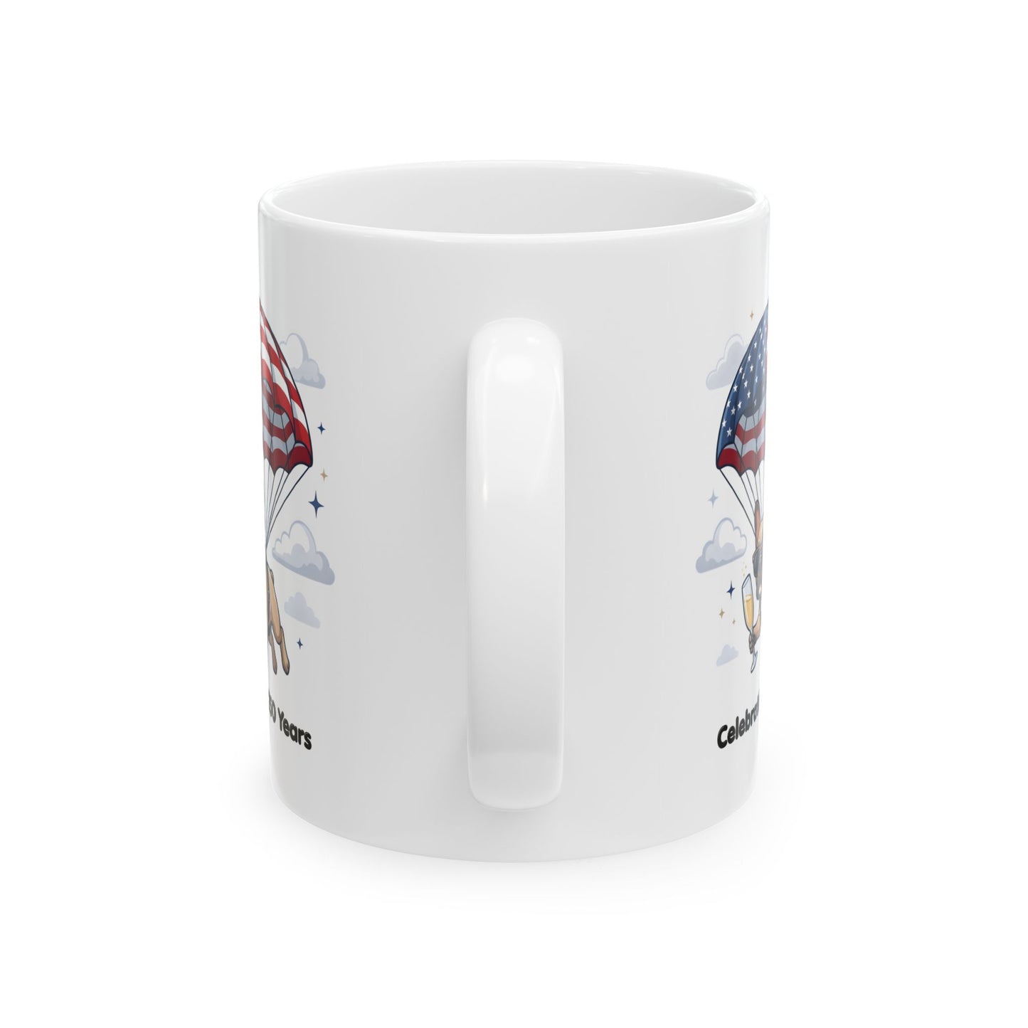 Patriotic French Bulldog Ceramic Mug