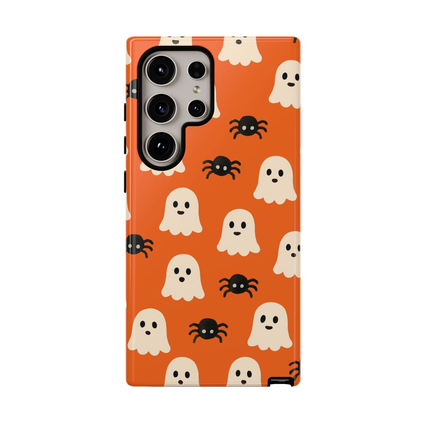 Cute Halloween Phone Case with Ghosts and Spiders, Spooky Gift, Fall Accessory, Unique Halloween Decor, Mobile Protection