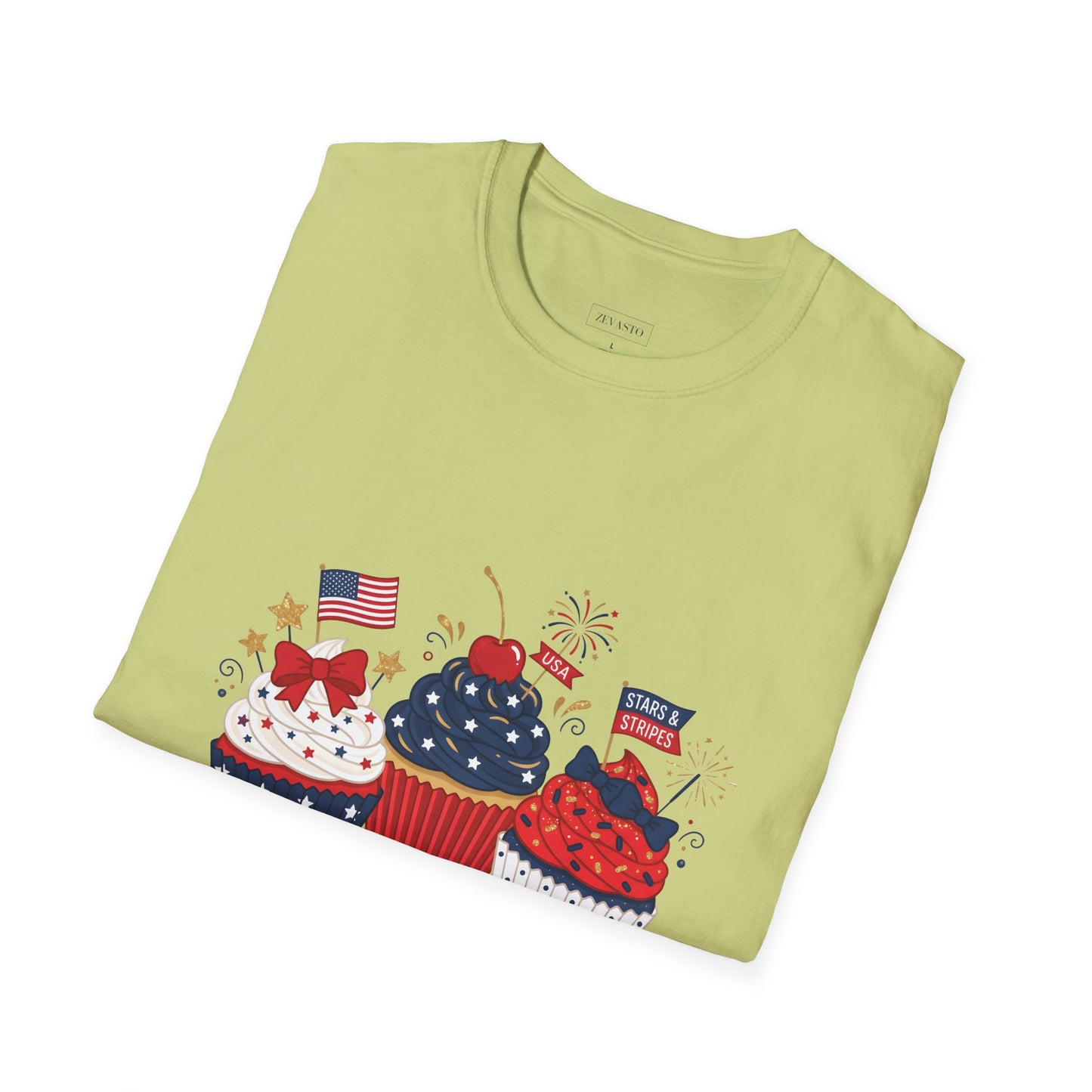Patriotic Cupcakes T-Shirt — "Sweet Land of Liberty" 4th of July Tee