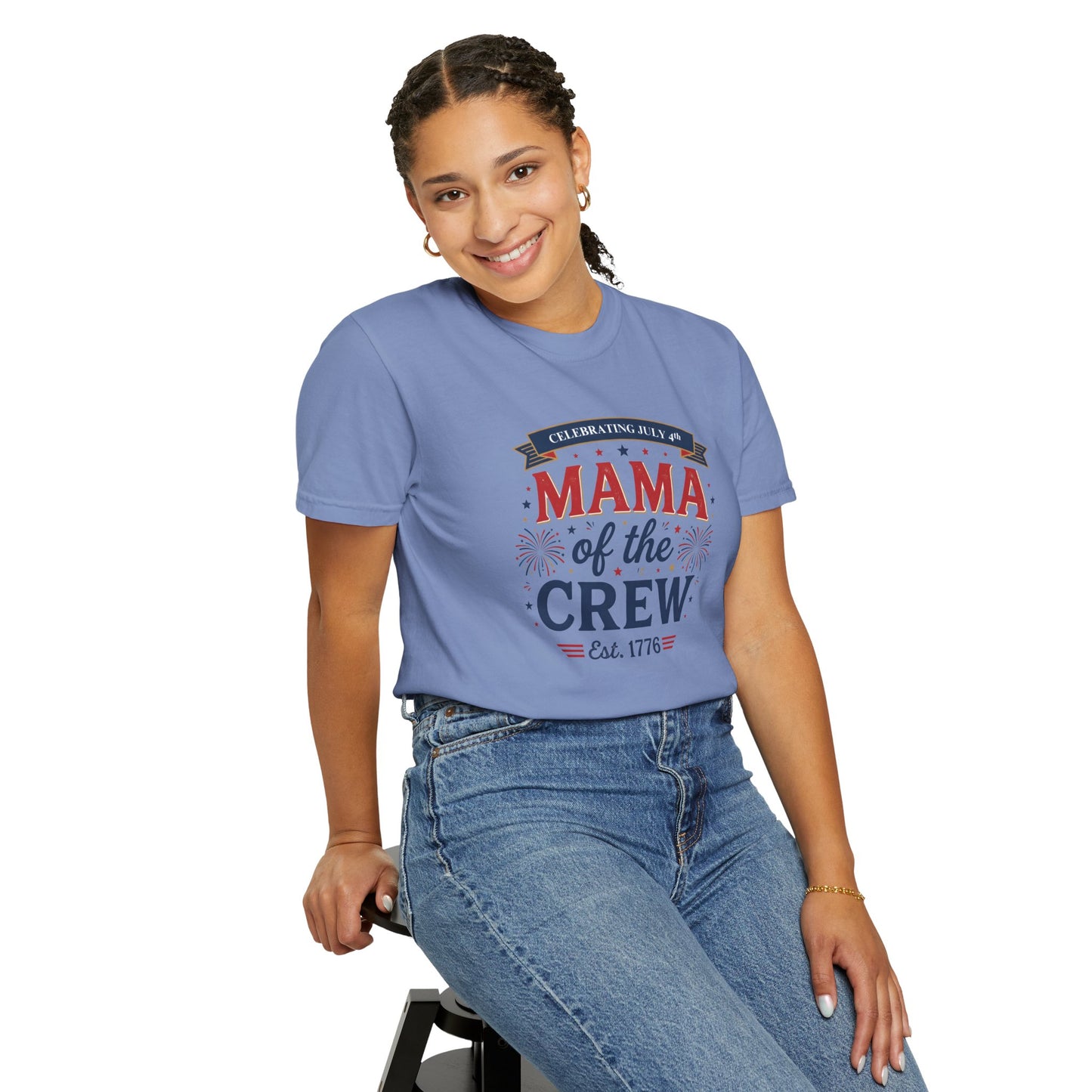 Mama of the Crew T-Shirt — Patriotic 4th of July Tee, Independence Day Shirt