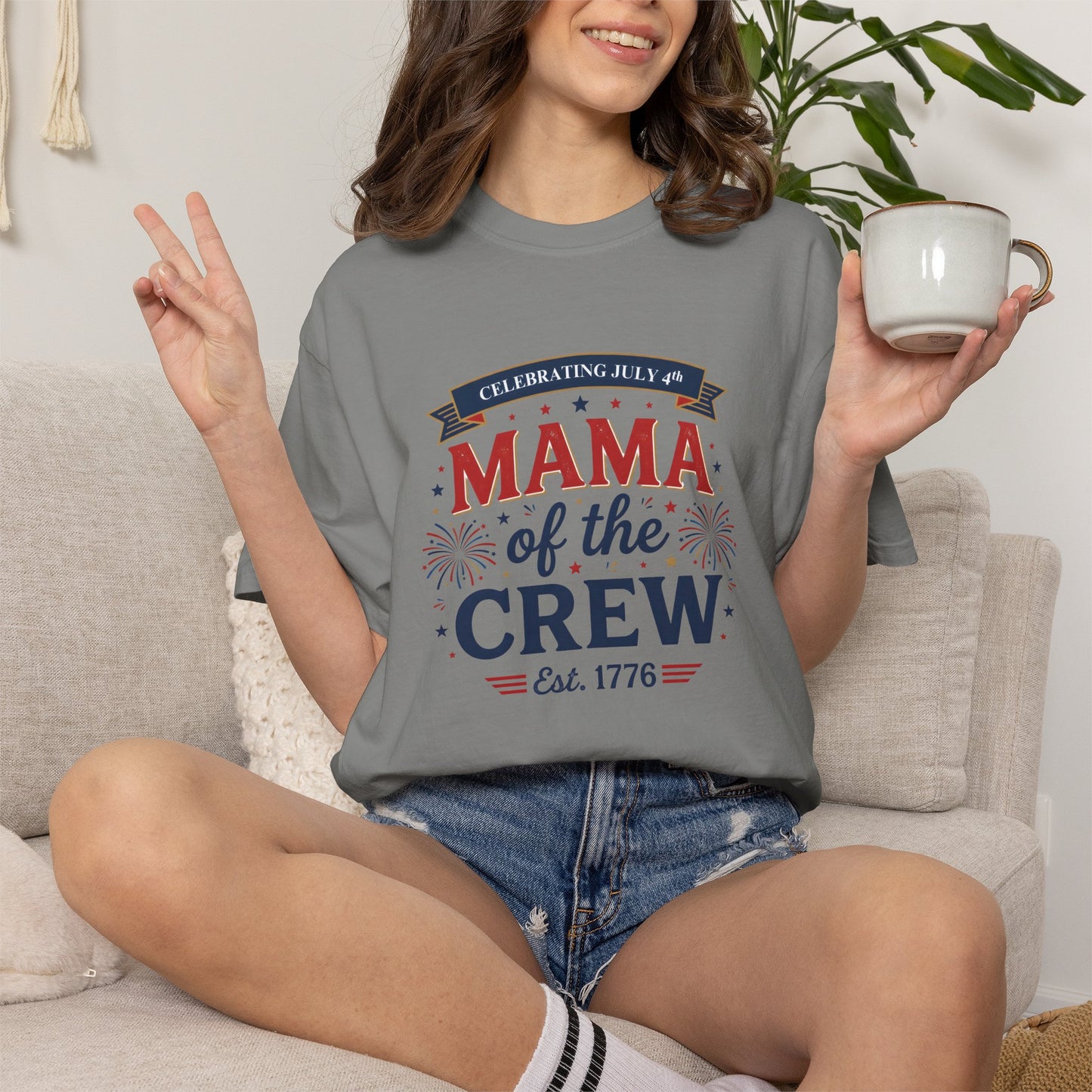 Mama of the Crew T-Shirt — Patriotic 4th of July Tee, Independence Day Shirt