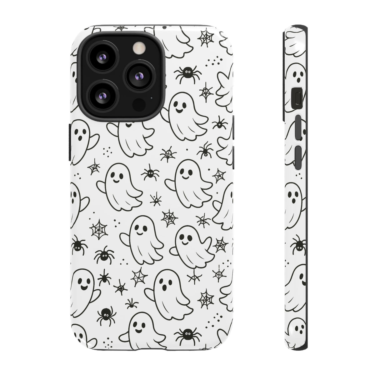 Ghostly Phone Case, Cute Halloween Phone Cover, Tough Phone Case, Spooky Phone Accessory, Ghost Pattern Design