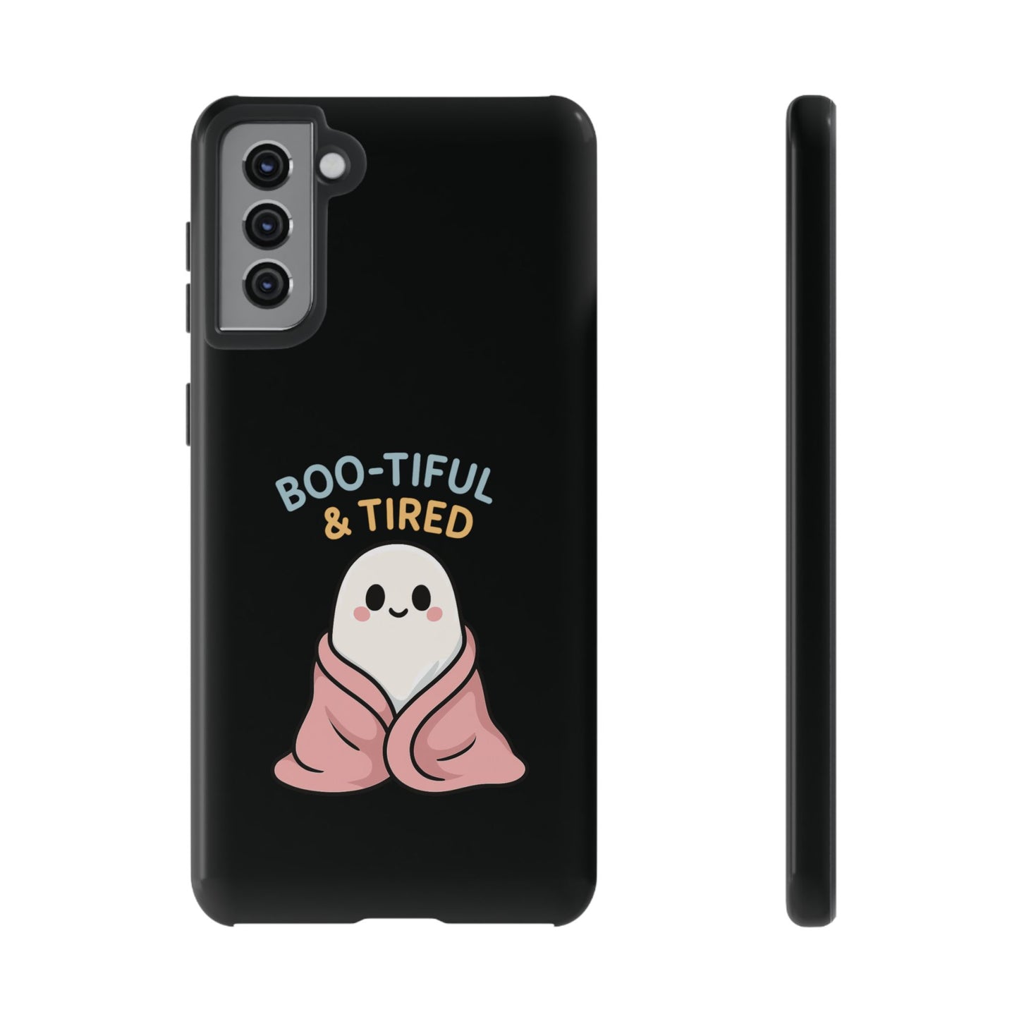 Boo-tiful & Tired Phone Case, Halloween-Themed Design