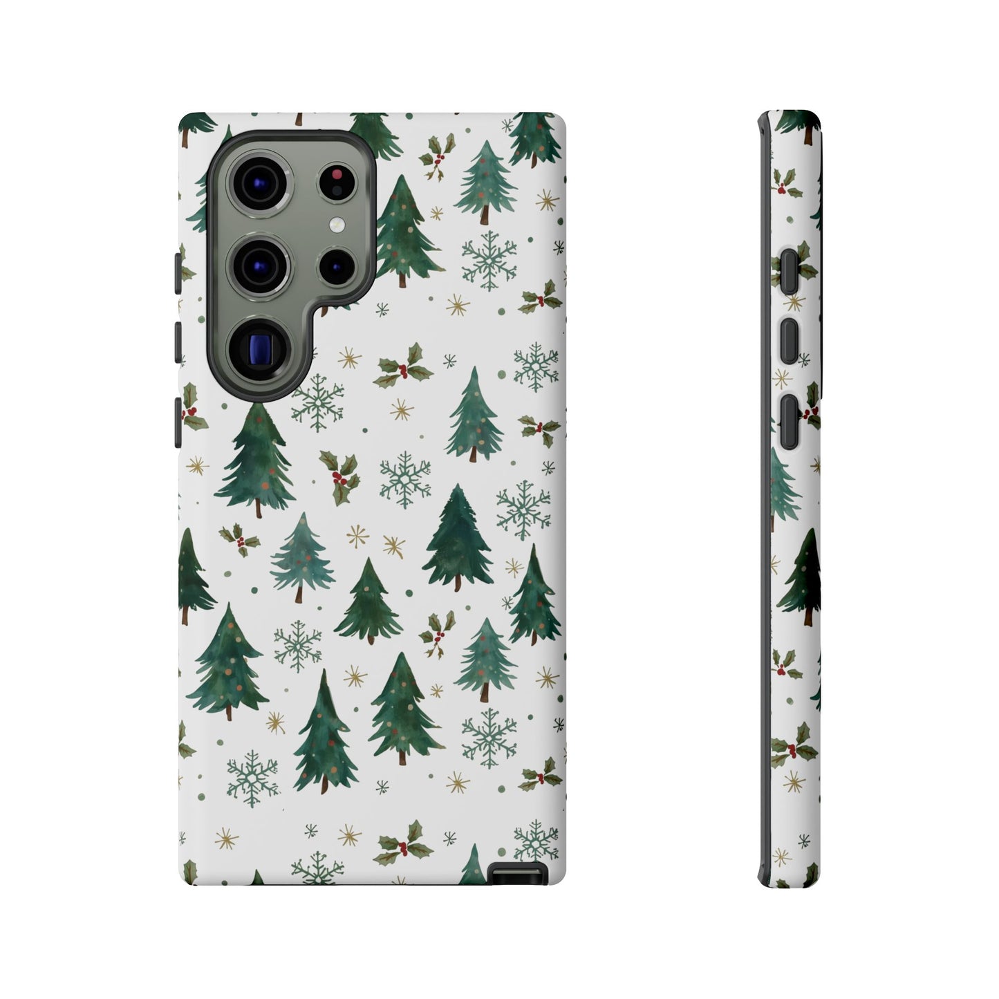 Winter Forest Phone Case, Christmas-Themed Dual Layer Phone Case for Iphone 17, 16, 15 & Samsung