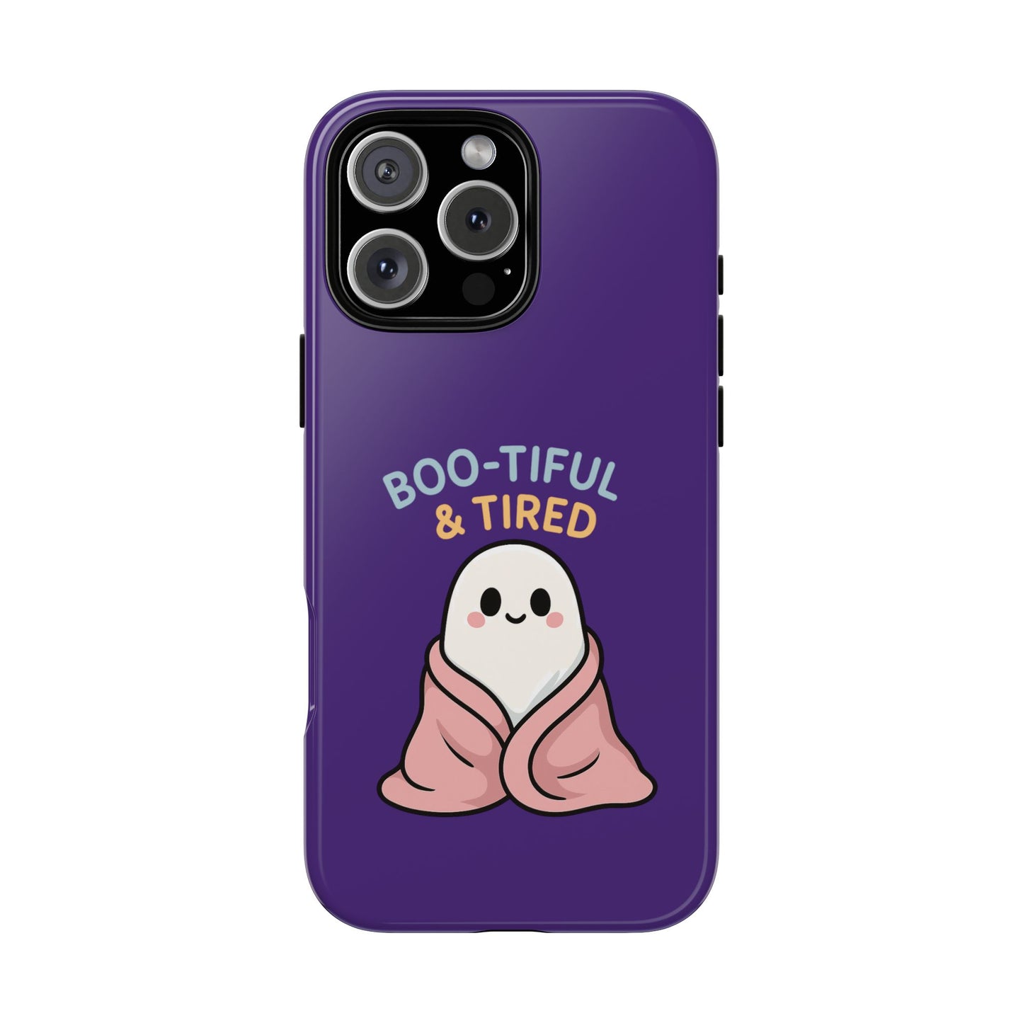 Boo-Tiful & Tired Phone Case, Halloween-Themed Design