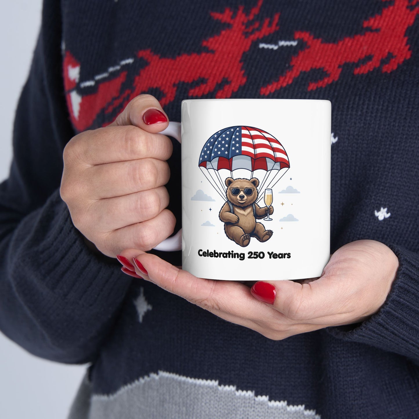 Patriotic Bear Ceramic Mug