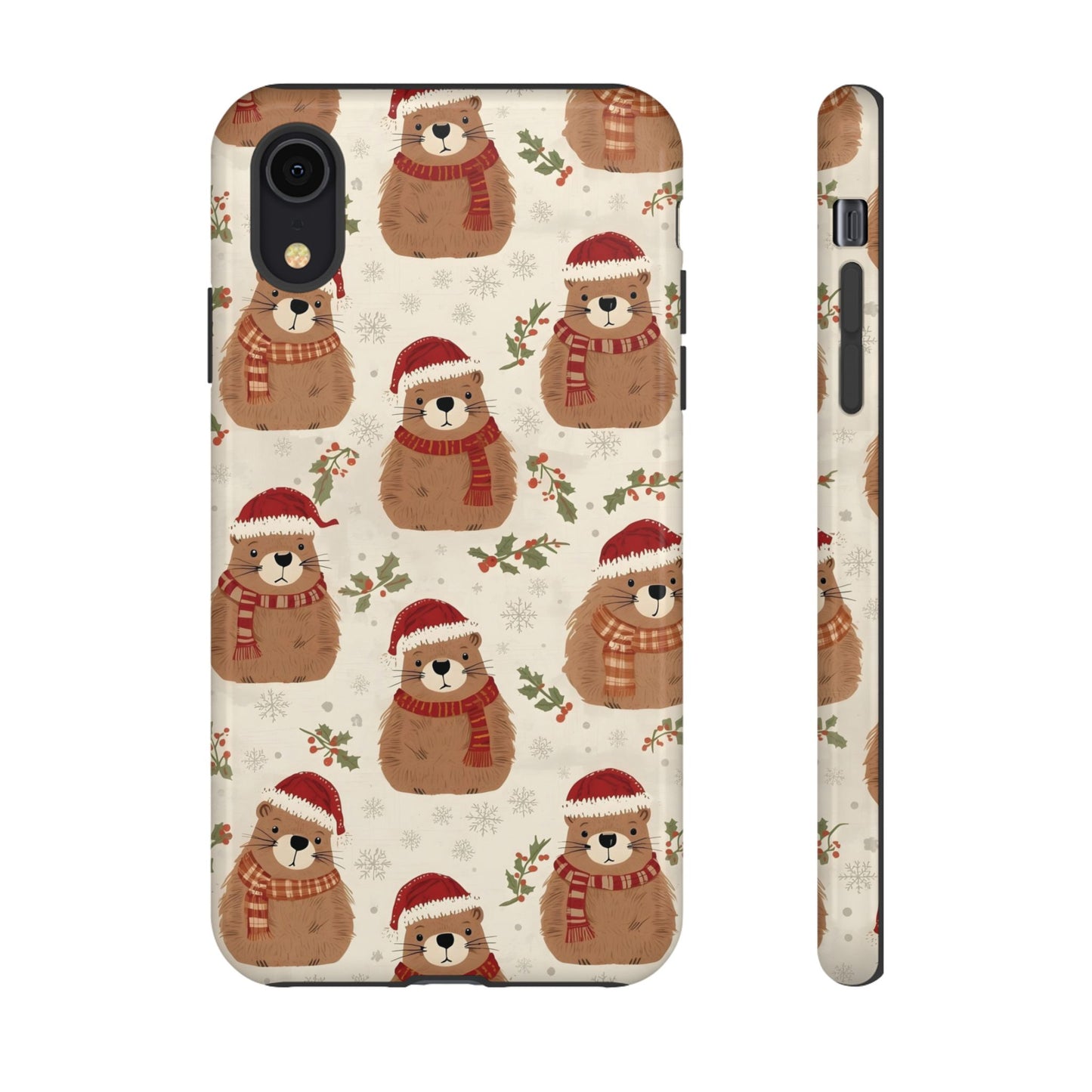 Christmas Phone Case, Cute Capybara Phone Case for Iphone 17, 16, 15, 14, 13, 12, 11 & Samsung