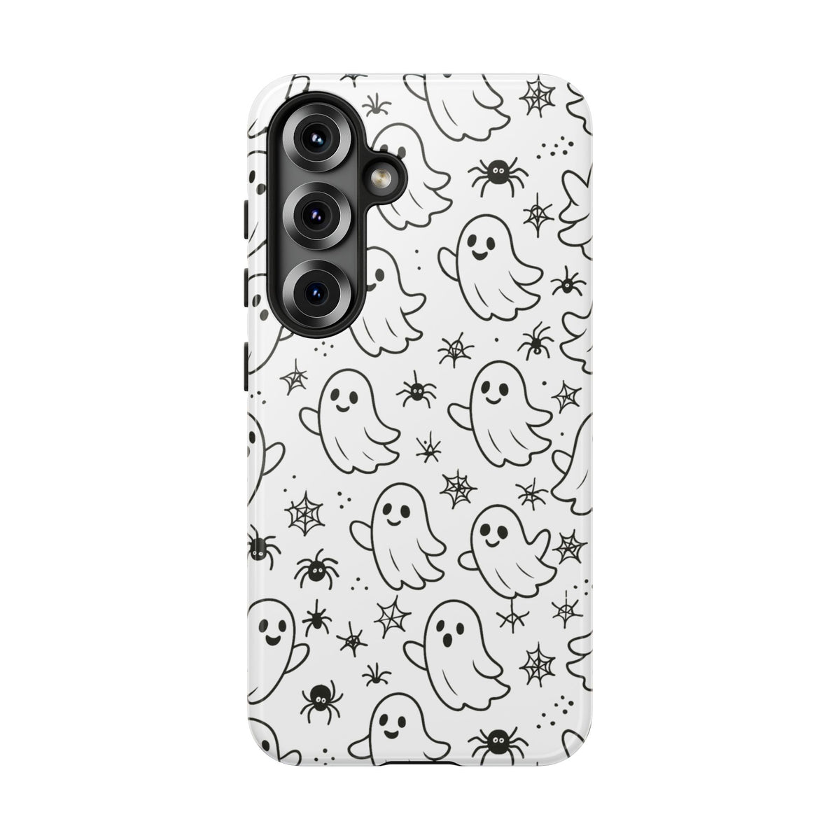 Ghostly Phone Case, Cute Halloween Phone Cover, Tough Phone Case, Spooky Phone Accessory, Ghost Pattern Design