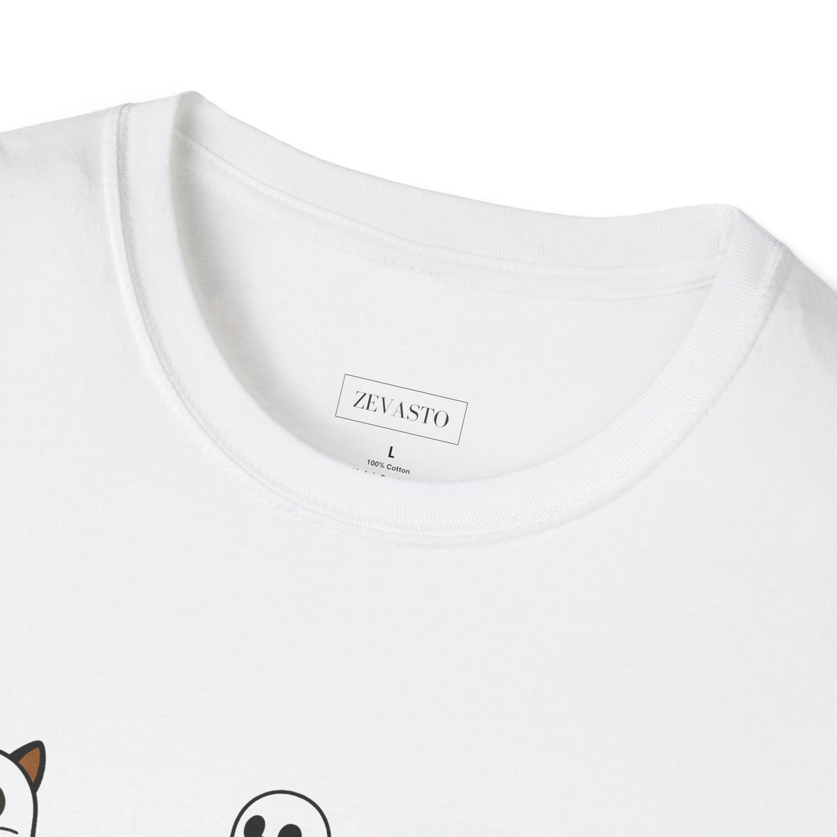 Cute Ghost Cartoon Unisex T-Shirt, Halloween Tee, Pet Lover Gift, Whimsical Shirt, Fun Casual Wear