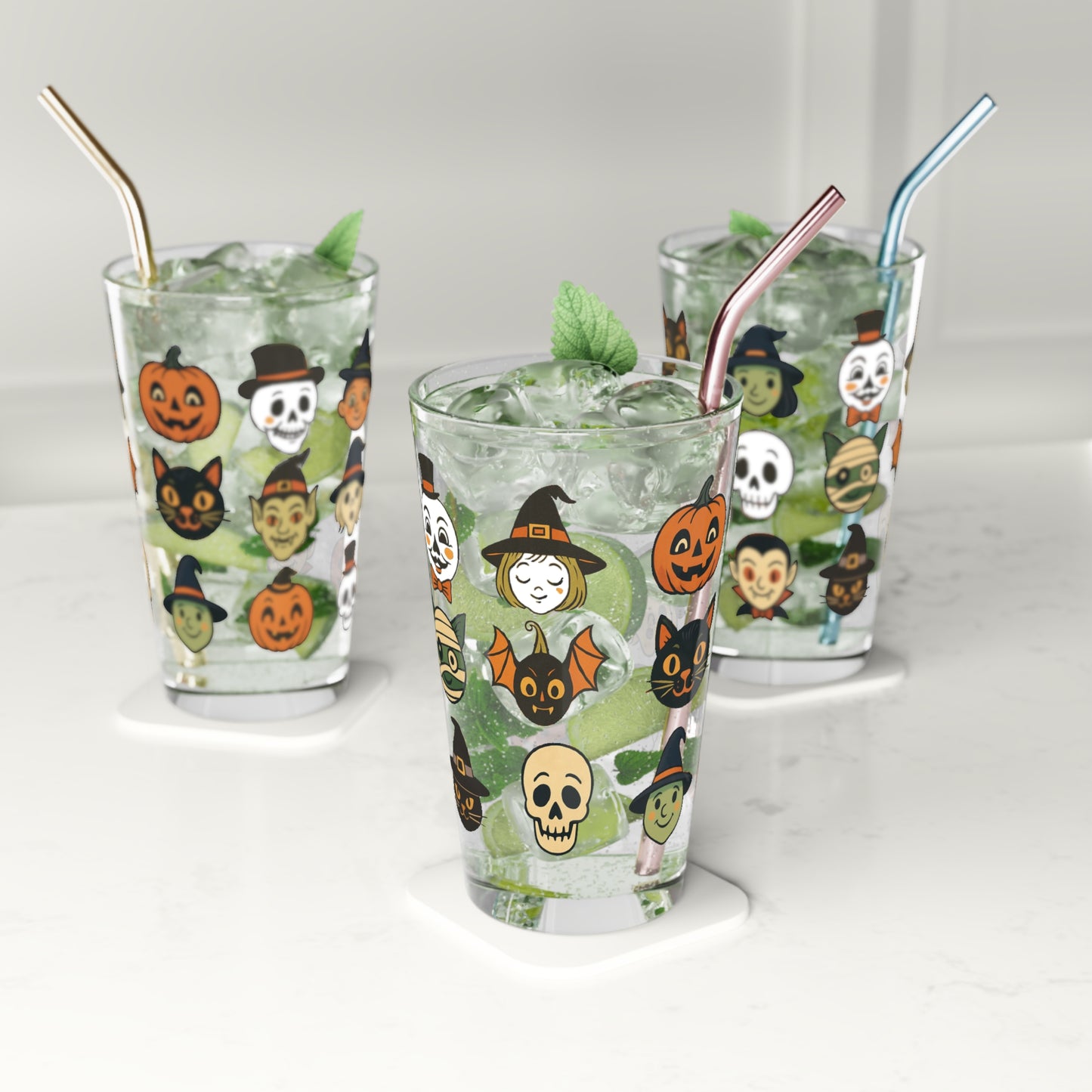 Halloween Pint Glass, Spooky Drinkware for Parties