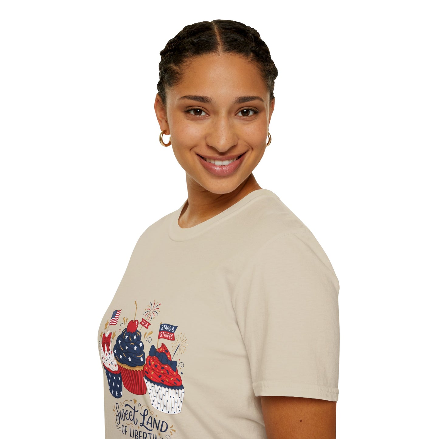 Patriotic Cupcakes T-Shirt — "Sweet Land of Liberty" 4th of July Tee