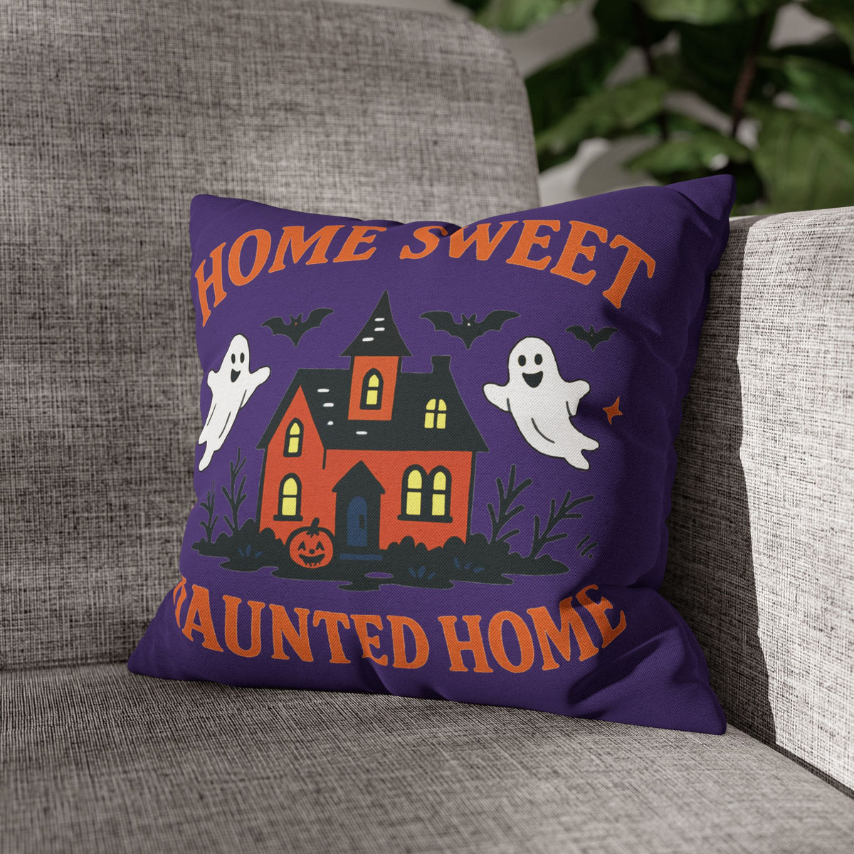 Halloween Cozy Pillowcase, Ghost-Themed Home Decor