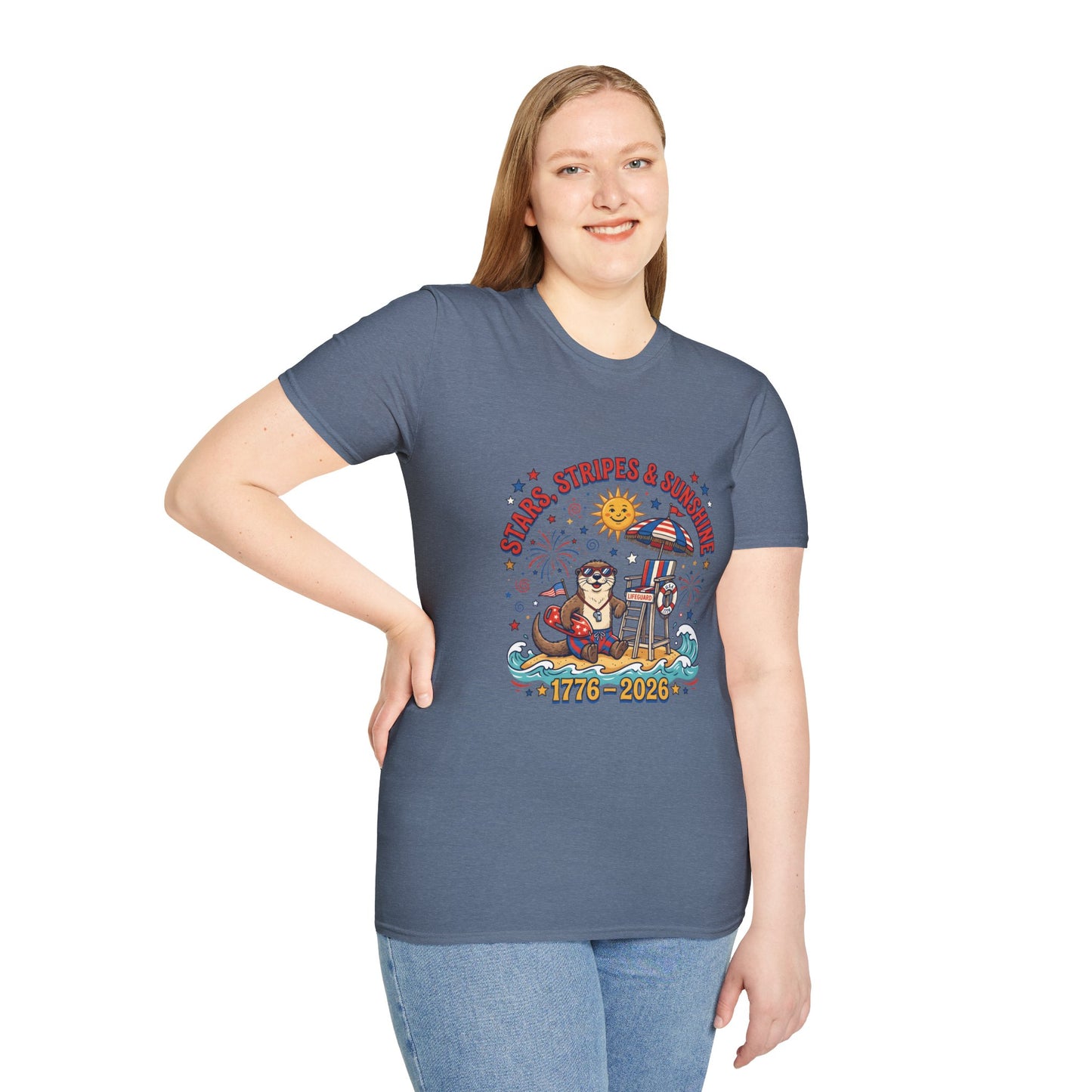 Stars, Stripes & Sunshine T-Shirt — Patriotic 1776–2026 Summer Tee, 4th of July Shirt