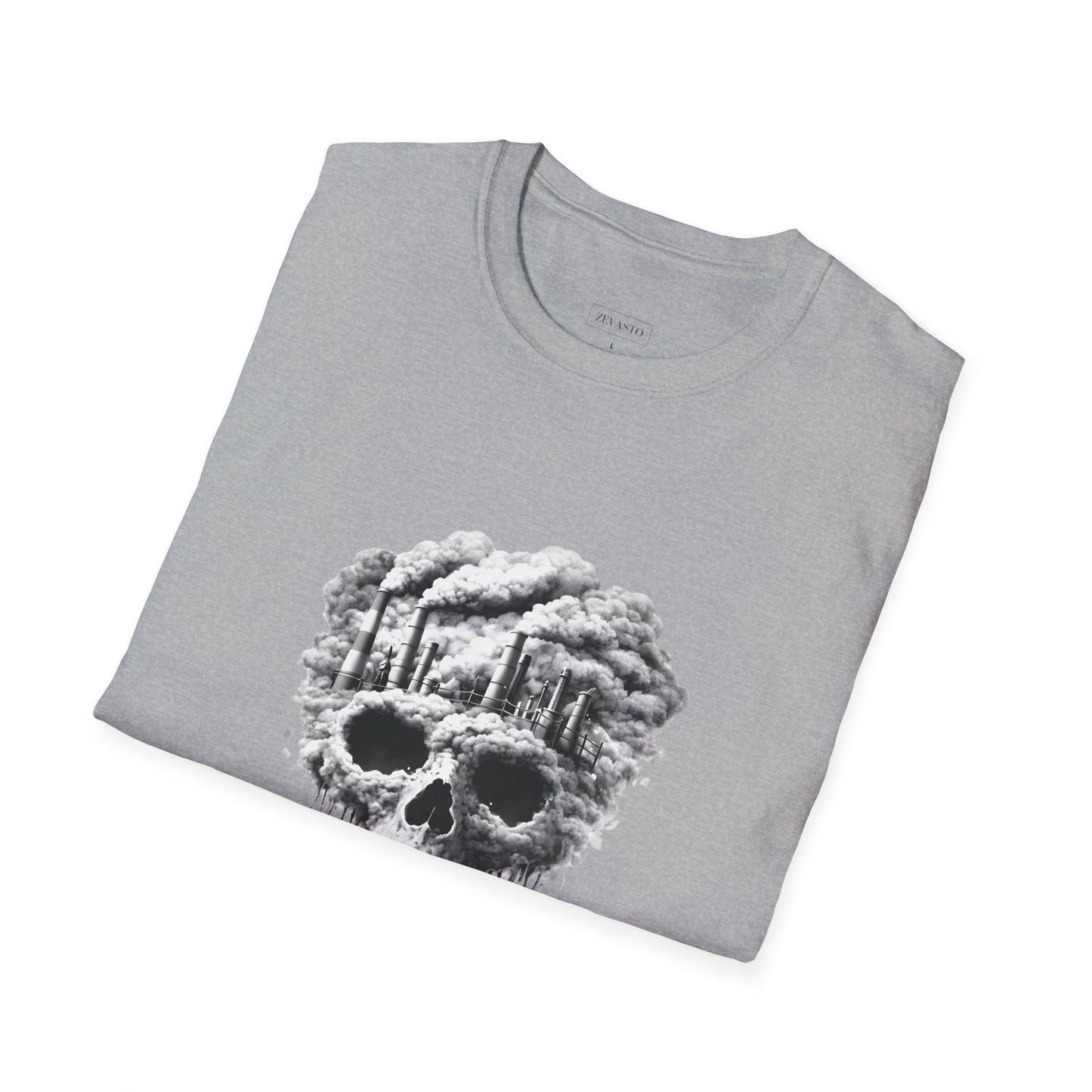 Carbon-Based Mistake Skull T-Shirt — Dark Humor Graphic Tee for Earth Day