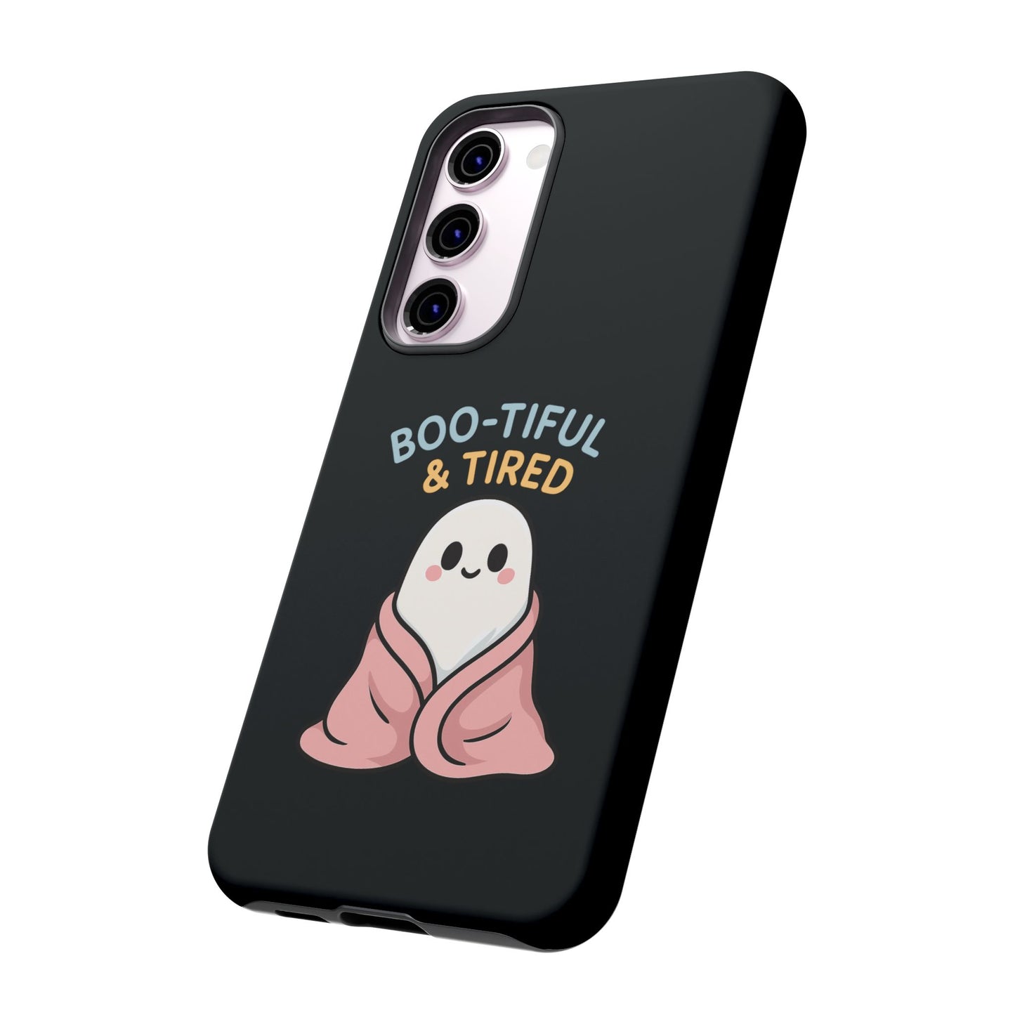 Boo-tiful & Tired Phone Case, Halloween-Themed Design