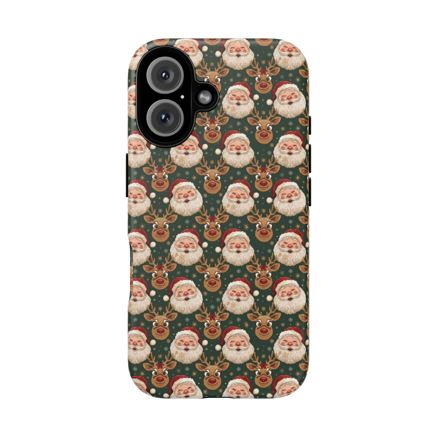 Christmas Santa-Reindeer Phone Case, Dual Layer Phone Case for Iphone 17, 16, 15, 14, 13, 12, 11 & Samsung
