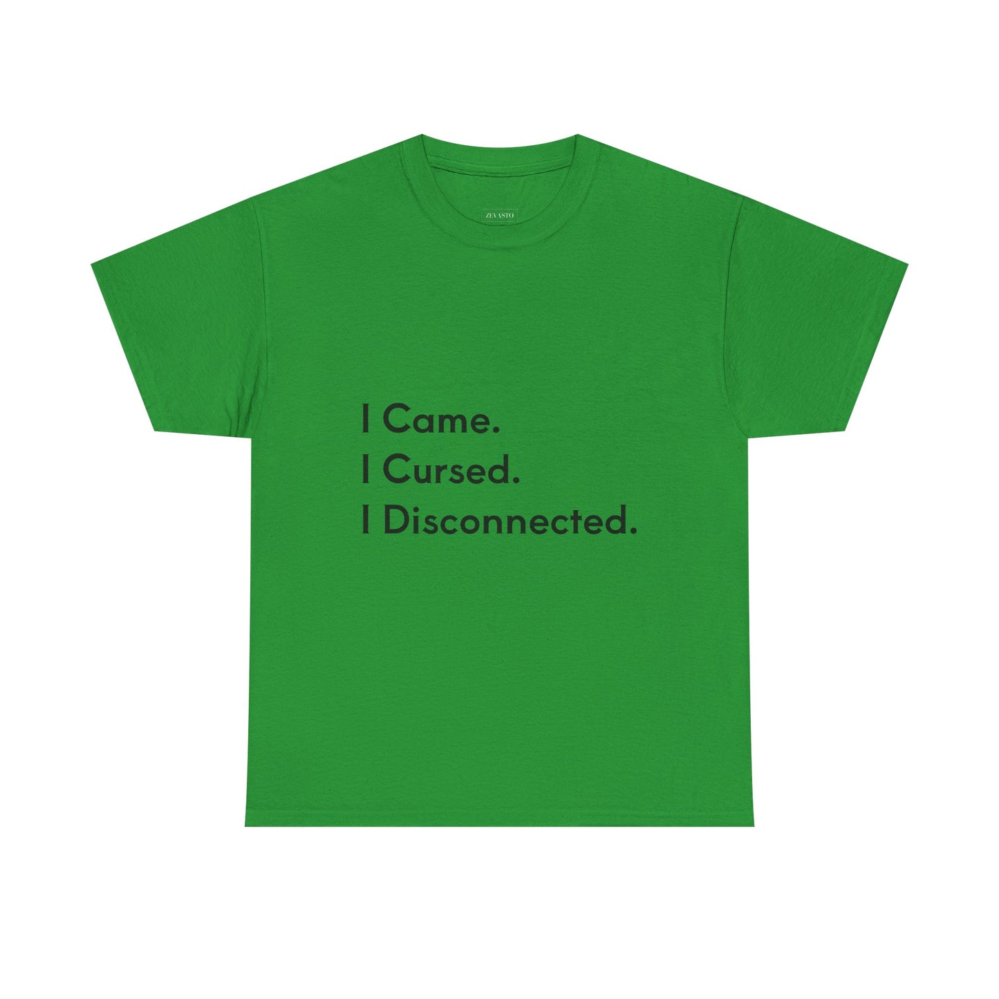 I Came I Cursed I Disconnected Unisex Heavy Cotton Tee, Funny Halloween T-Shirt