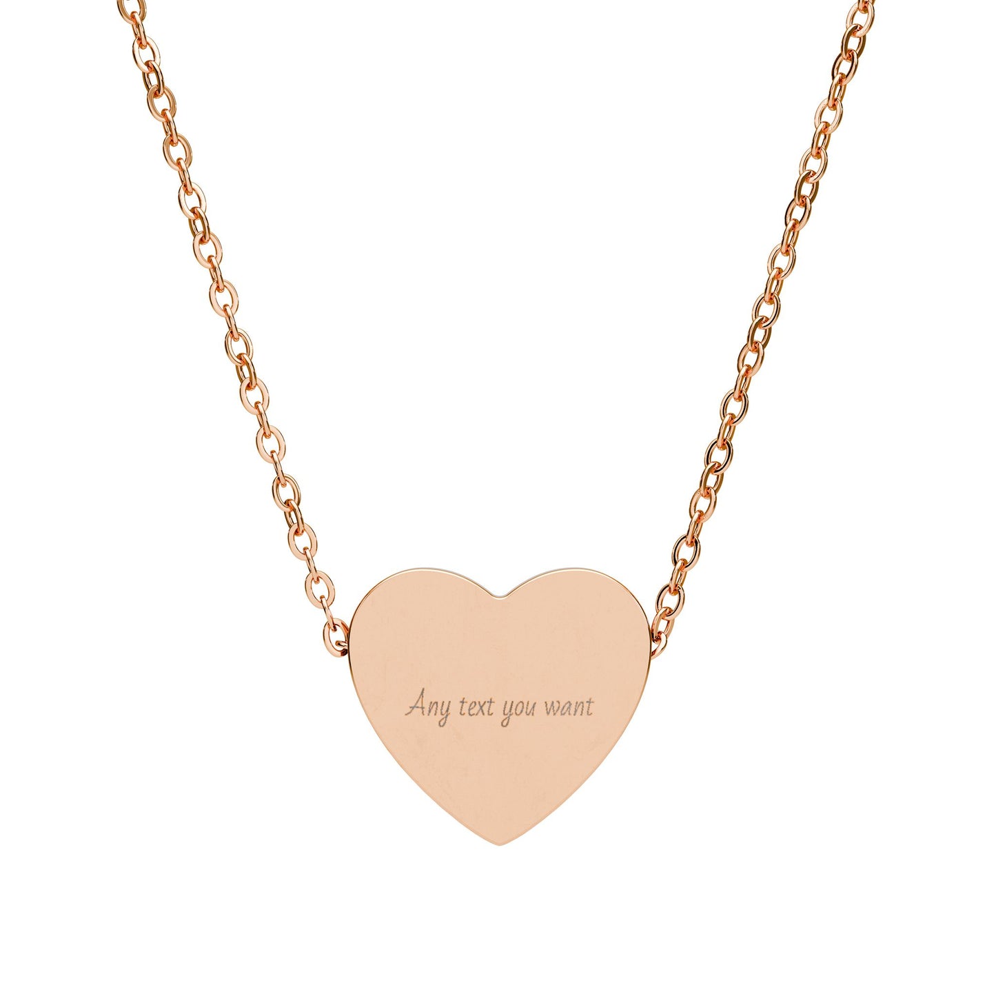 Engravable Heart Necklace, Personalized Pendant, Gift for Valentines Day | Mothers Day