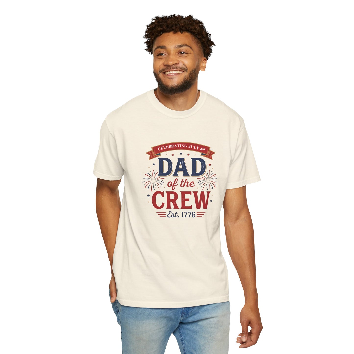 Dad of the Crew T-Shirt — Patriotic 4th of July Tee, Independence Day Shirt