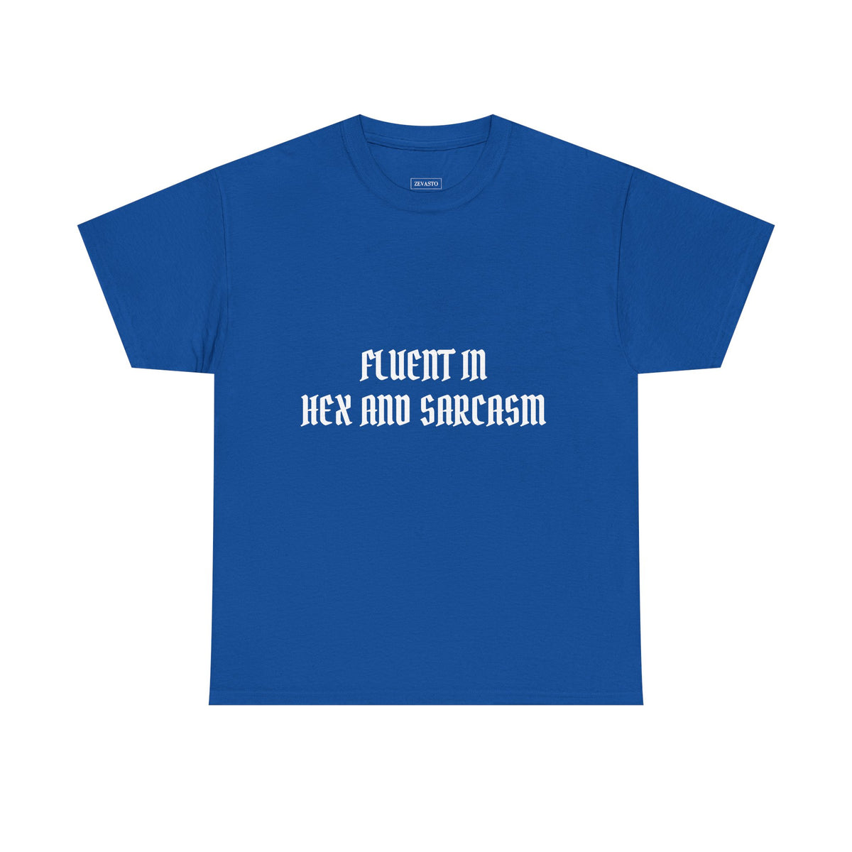 Fluent in Hex and Sarcasm Unisex Heavy Cotton Tee, Perfect for Geeky Humor Lovers, Halloween Apparel